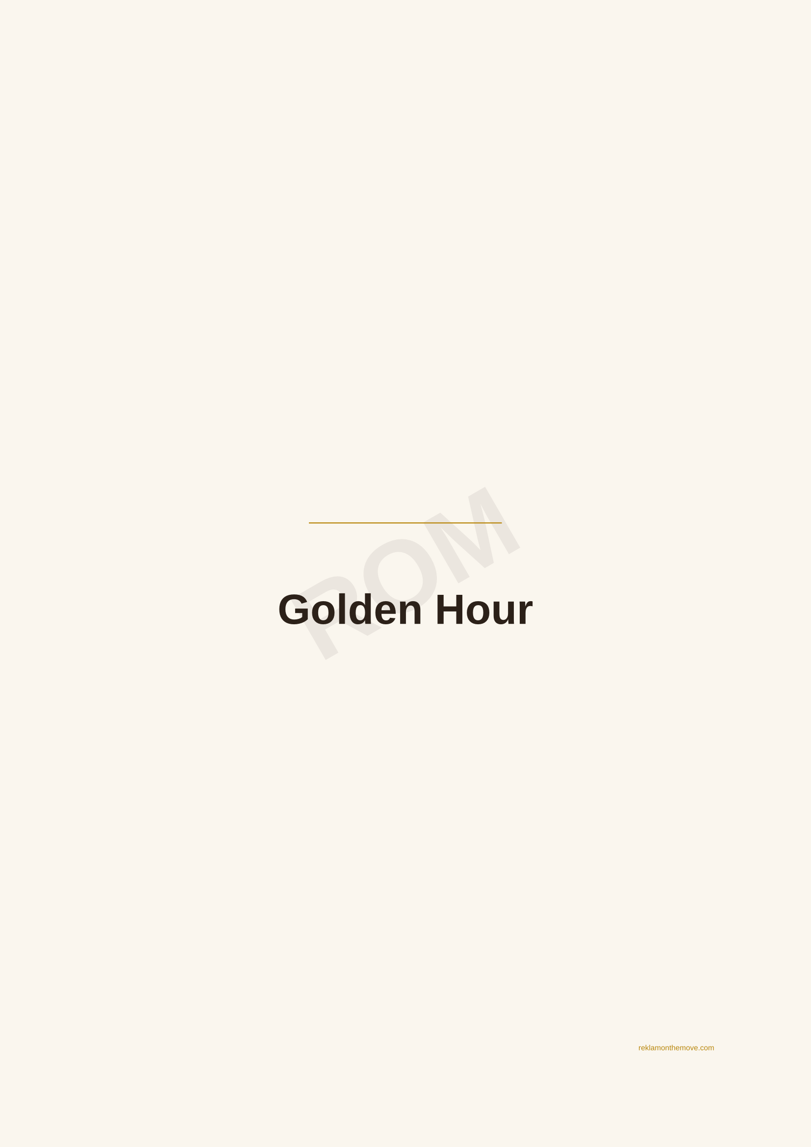 Golden Hour · Espresso — ROM dijital ürün önizlemesi (filigranlı)