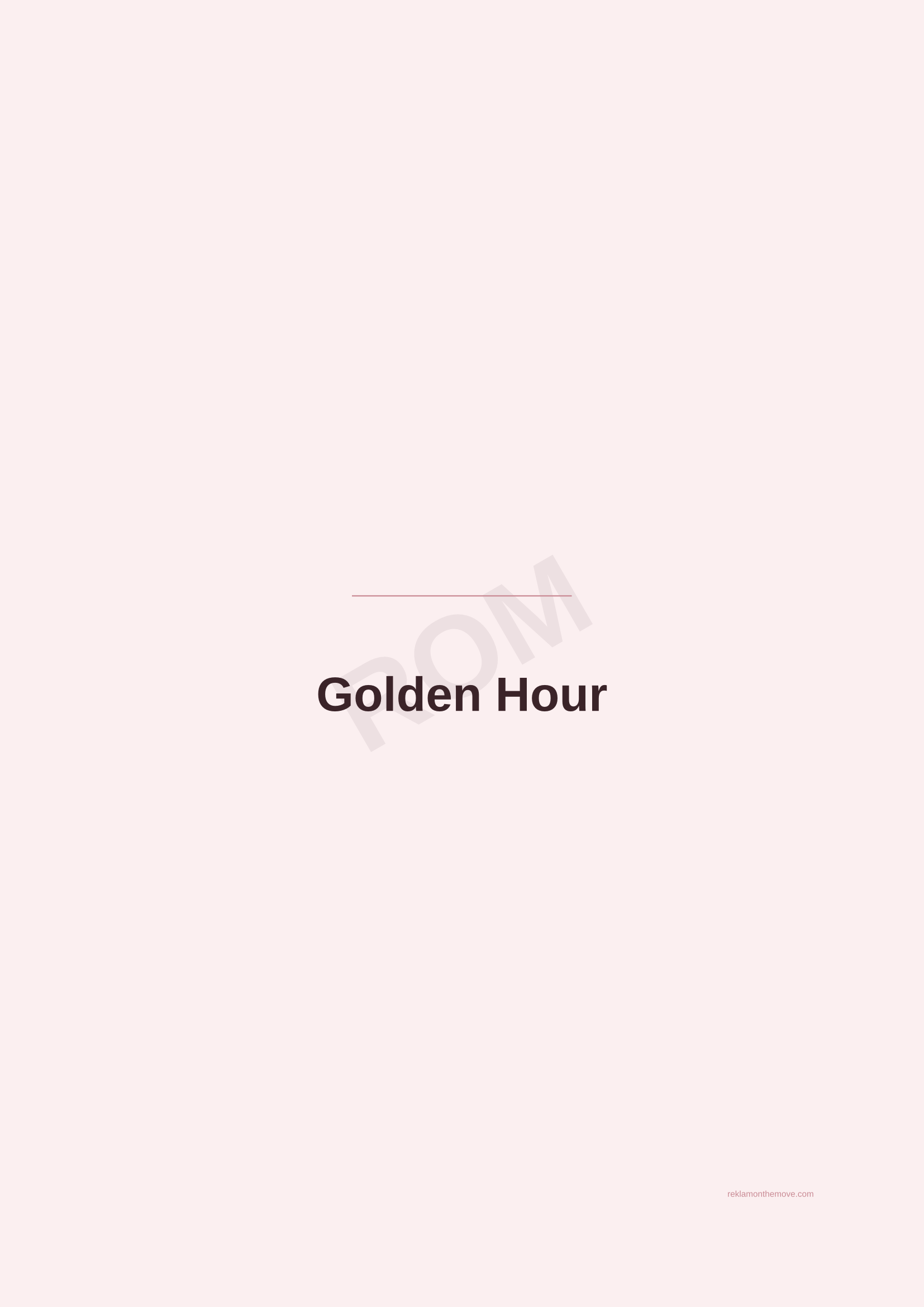 Golden Hour · Gül — ROM dijital ürün önizlemesi (filigranlı)