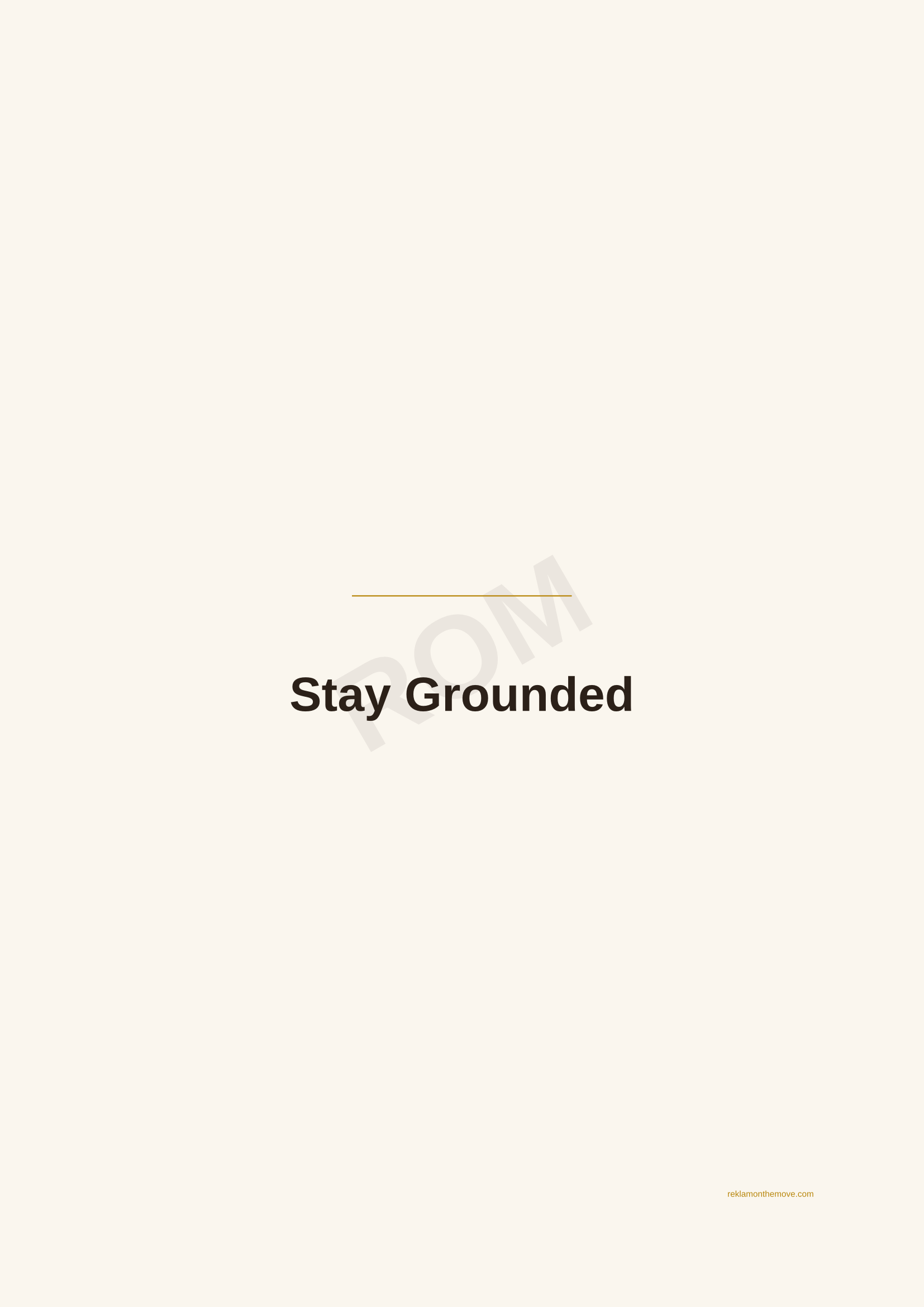Stay Grounded · Espresso — ROM dijital ürün önizlemesi (filigranlı)
