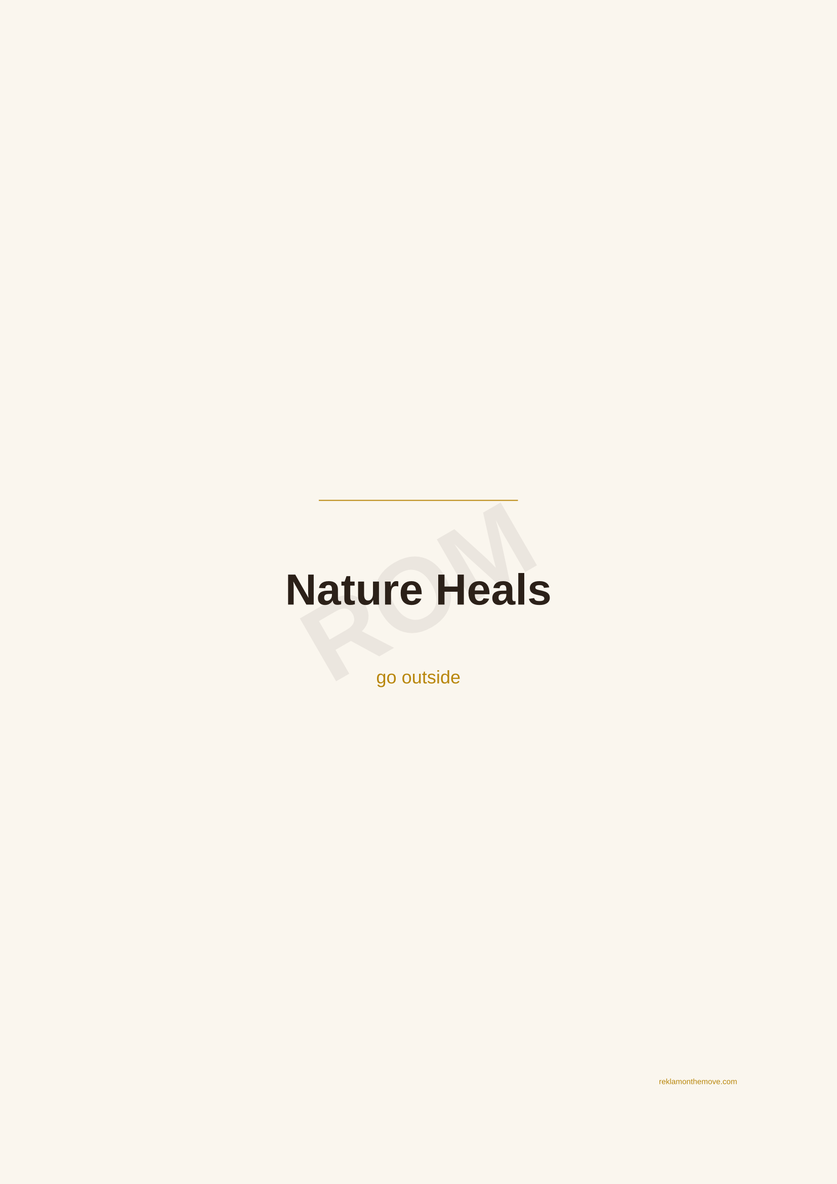 Nature Heals · Espresso — ROM dijital ürün önizlemesi (filigranlı)