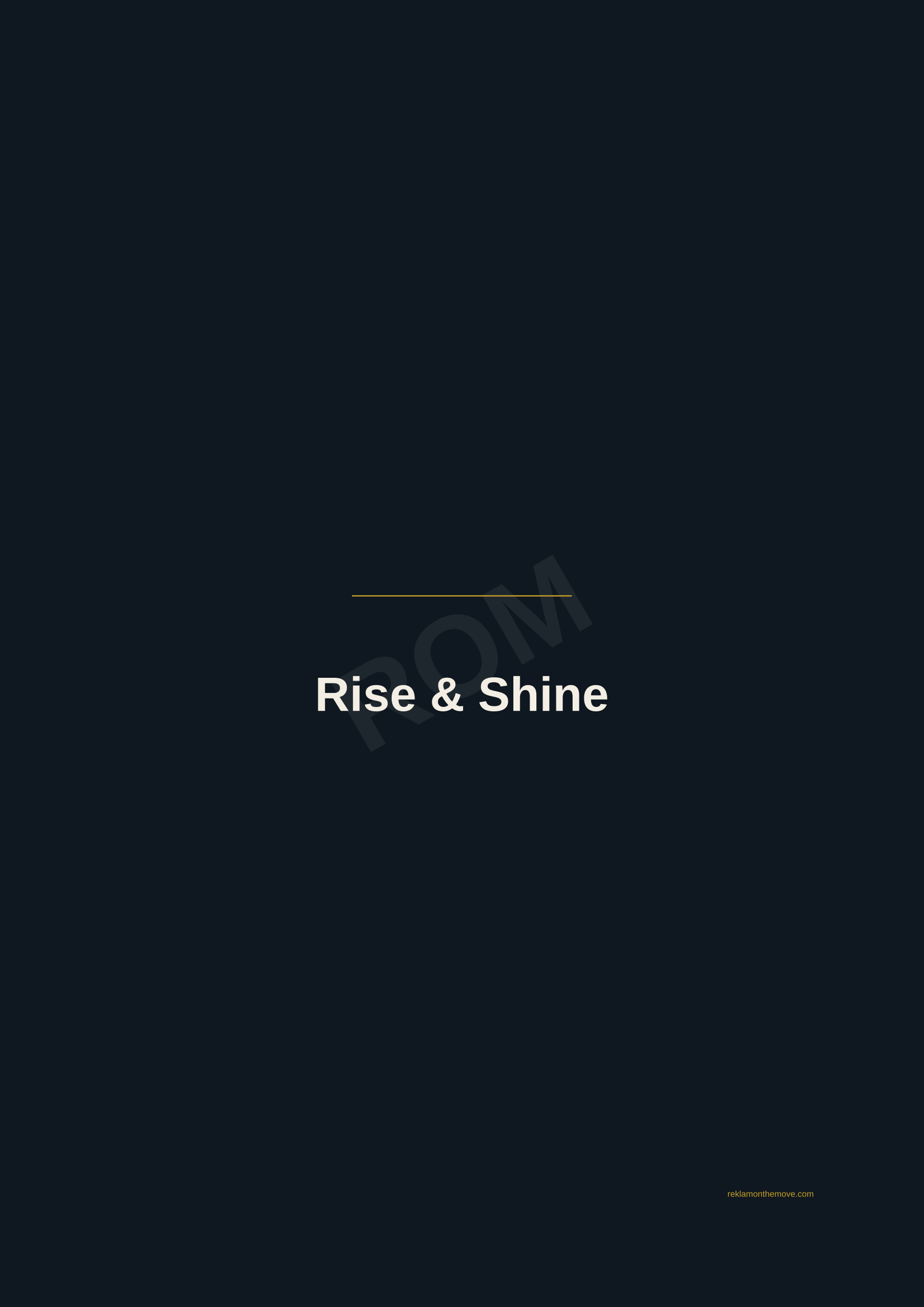 Rise & Shine · Gece — ROM dijital ürün önizlemesi (filigranlı)