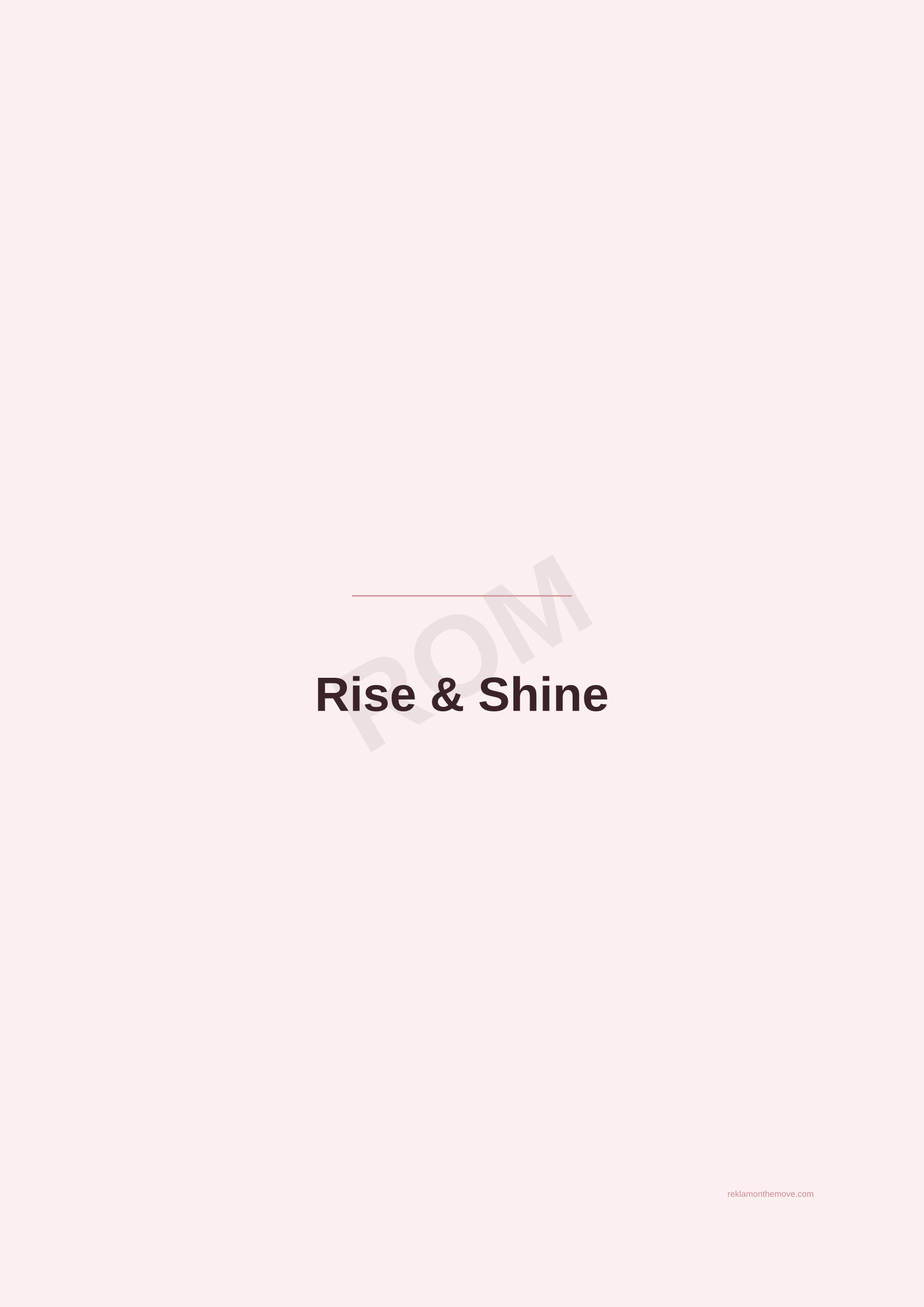 Rise & Shine · Gül — ROM dijital ürün önizlemesi (filigranlı)