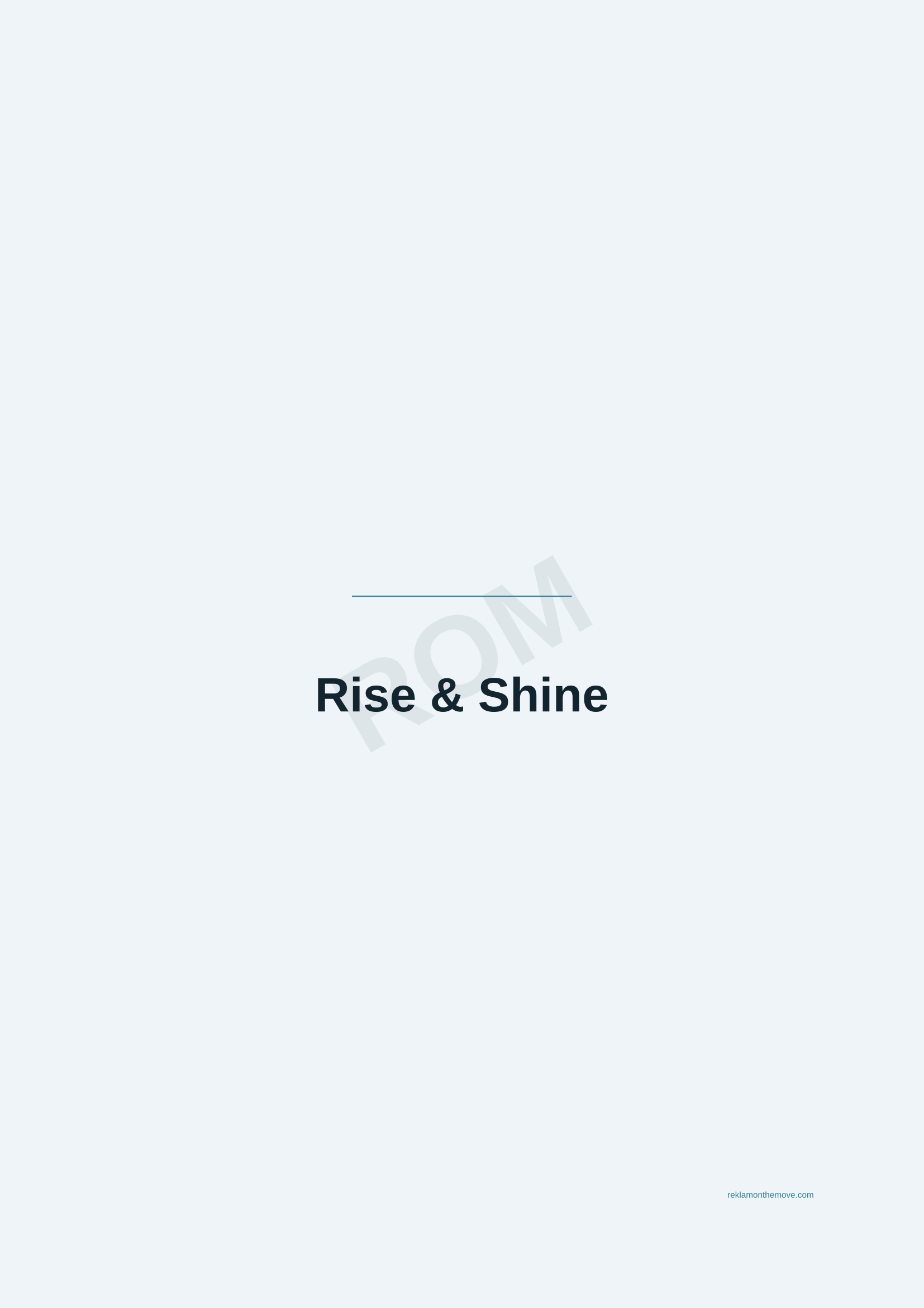 Rise & Shine · Okyanus — ROM dijital ürün önizlemesi (filigranlı)