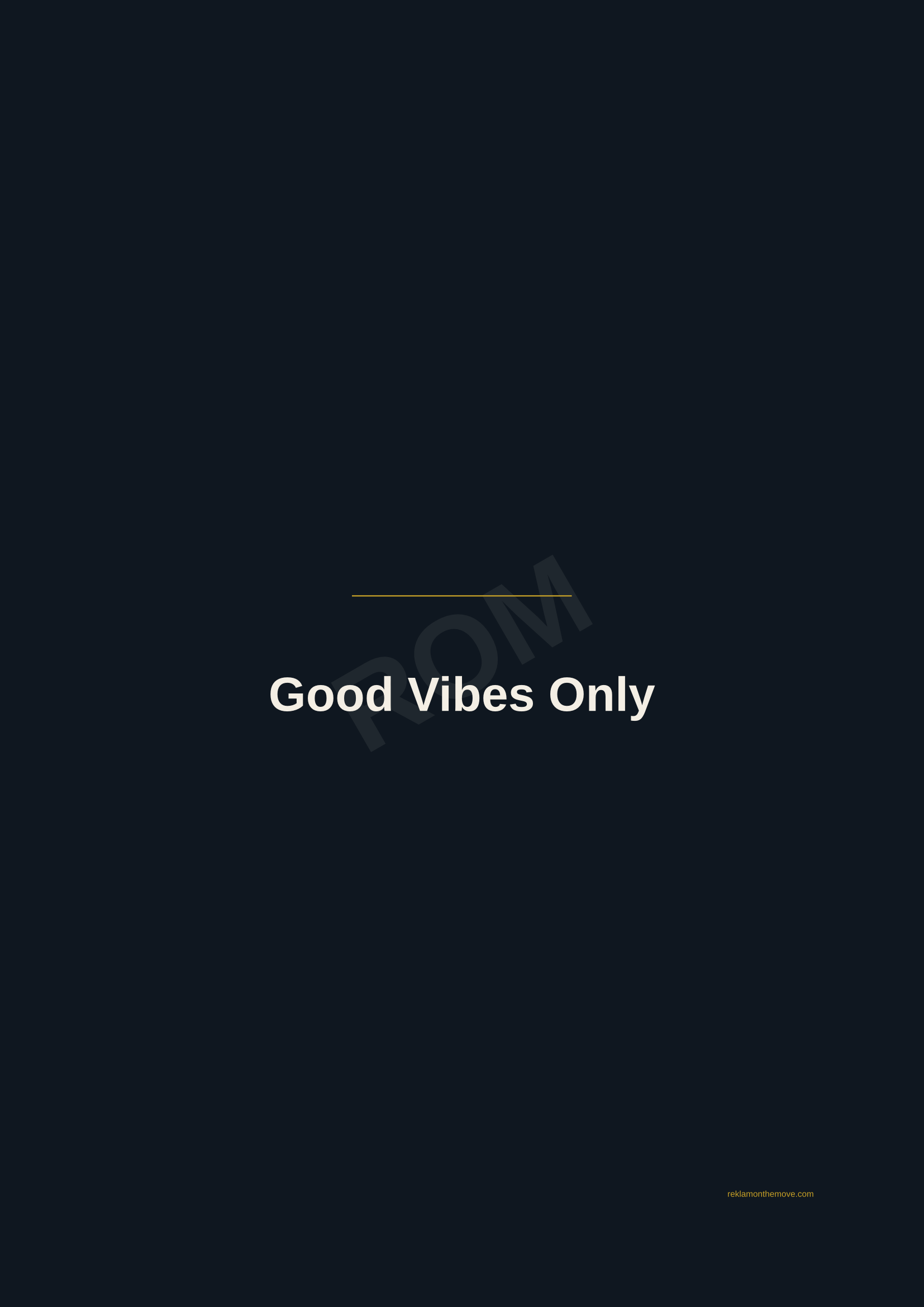 Good Vibes Only · Gece — ROM dijital ürün önizlemesi (filigranlı)