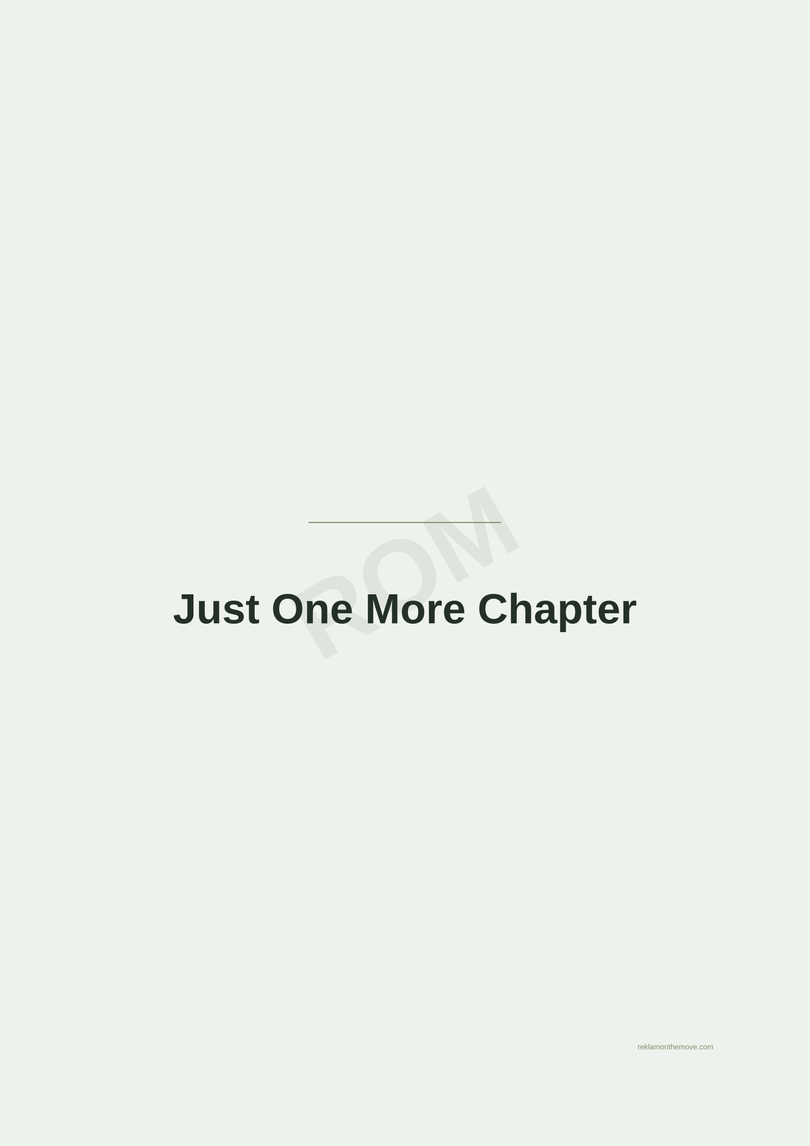 Just One More Chapter · Adaçayı — ROM dijital ürün önizlemesi (filigranlı)
