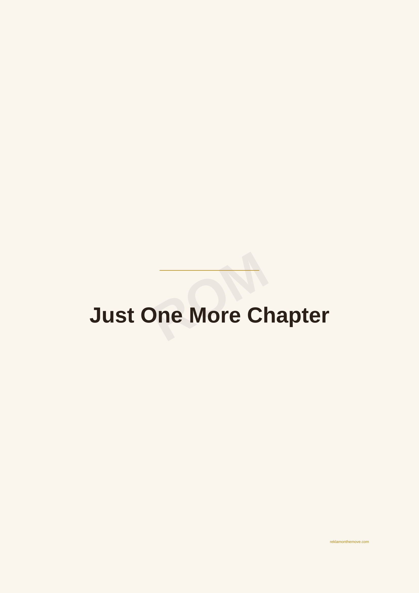 Just One More Chapter · Espresso — ROM dijital ürün önizlemesi (filigranlı)