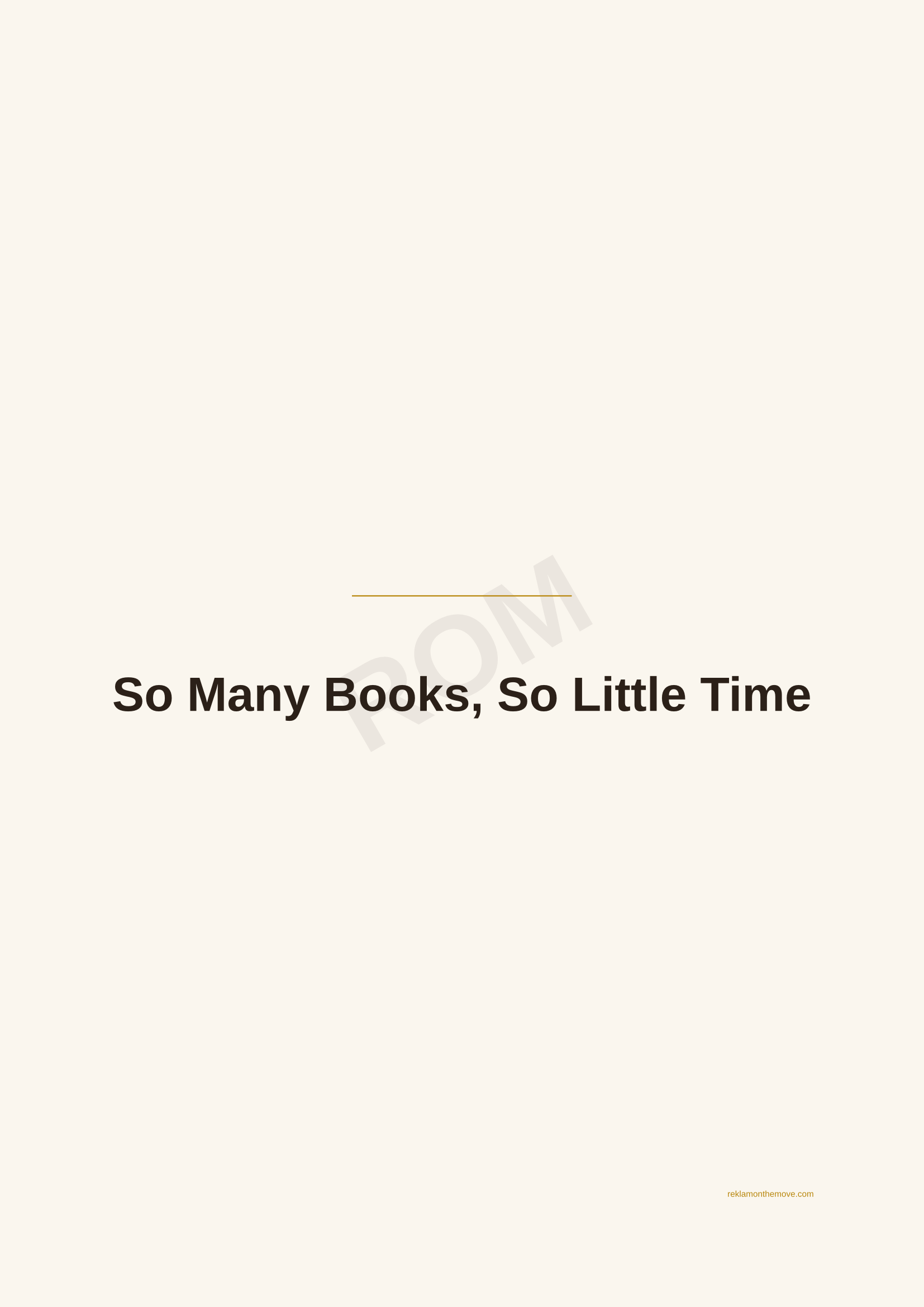 So Many Books, So Little Time · Espresso — ROM dijital ürün önizlemesi (filigranlı)