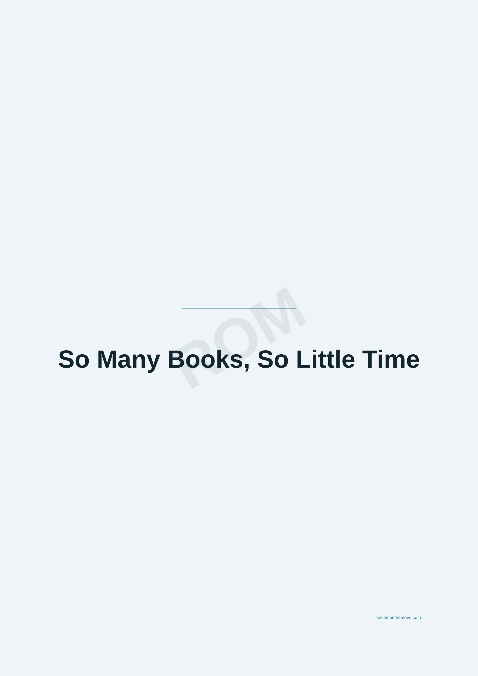 So Many Books, So Little Time · Okyanus — ROM dijital ürün önizlemesi (filigranlı)