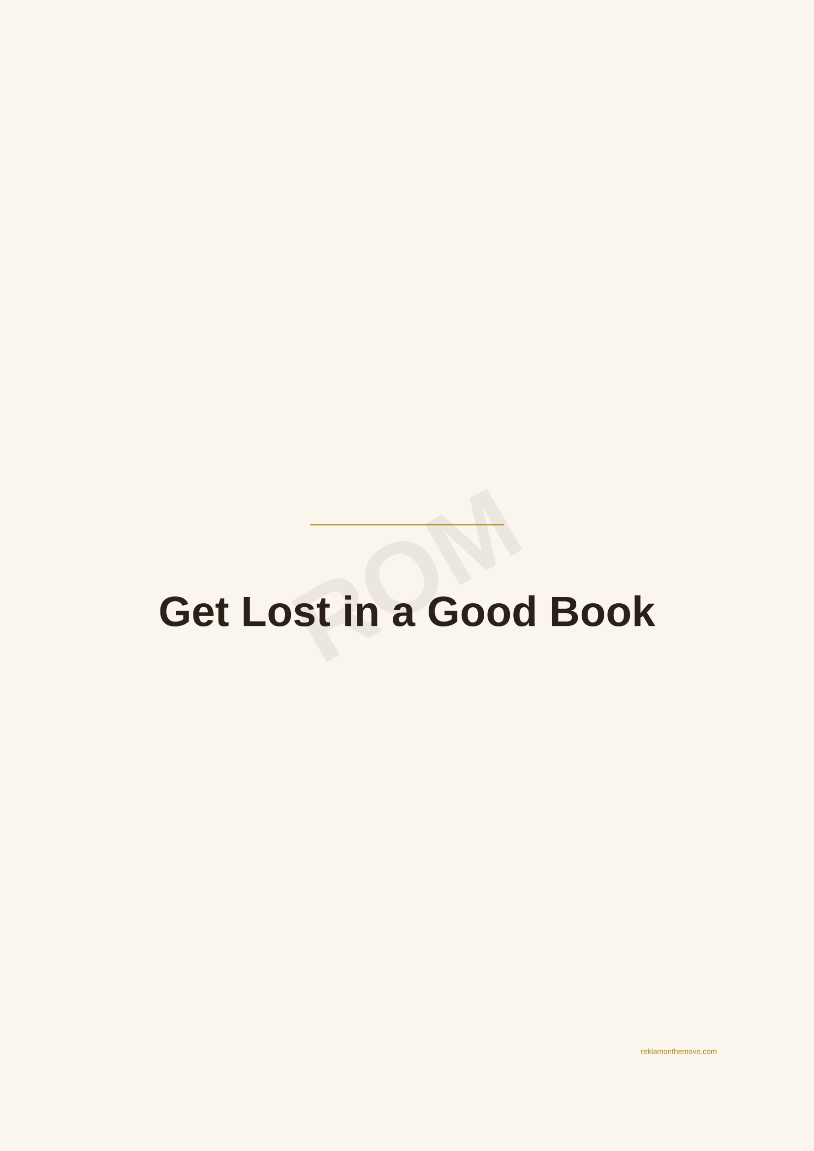 Get Lost in a Good Book · Espresso — ROM dijital ürün önizlemesi (filigranlı)