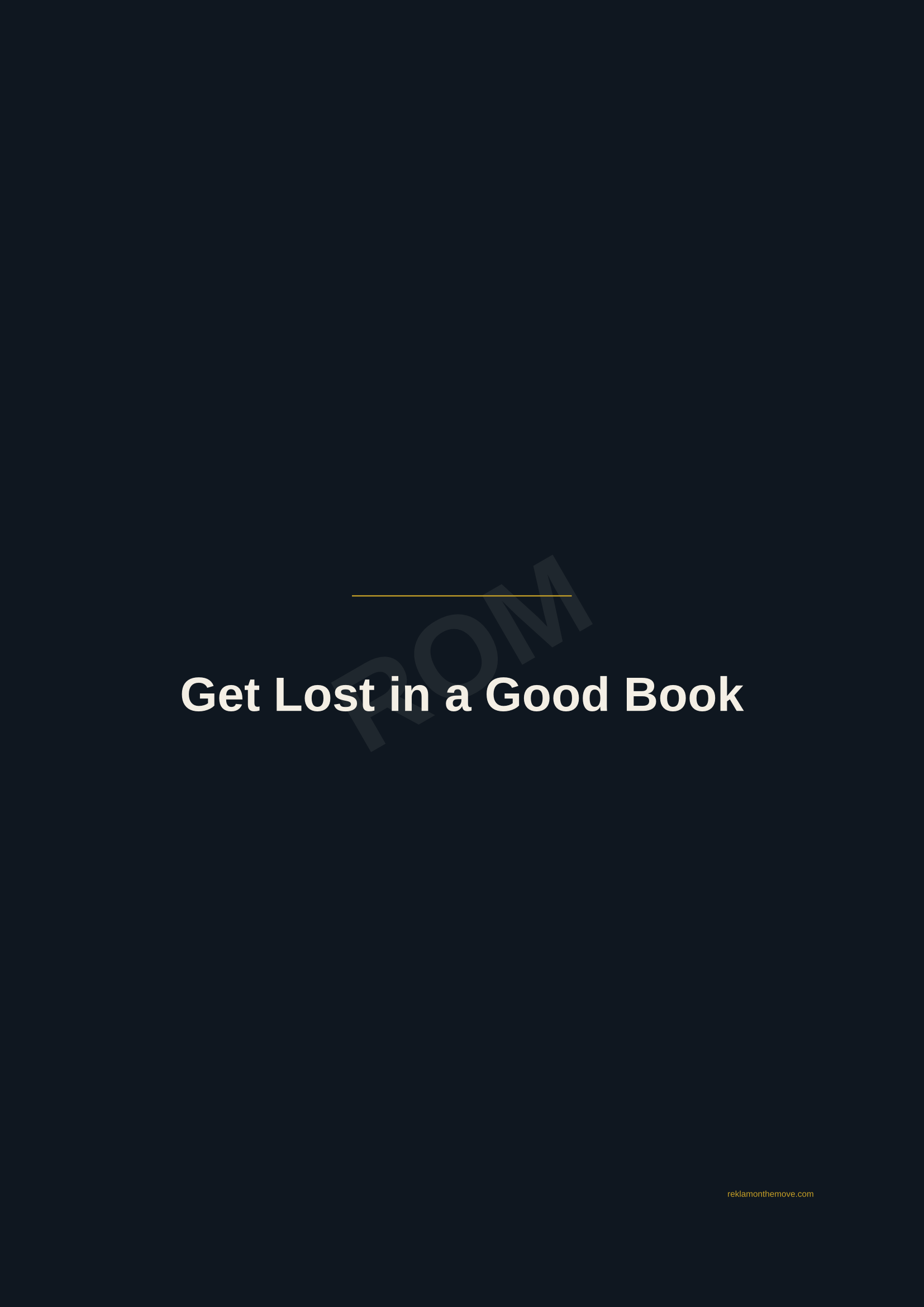 Get Lost in a Good Book · Gece — ROM dijital ürün önizlemesi (filigranlı)