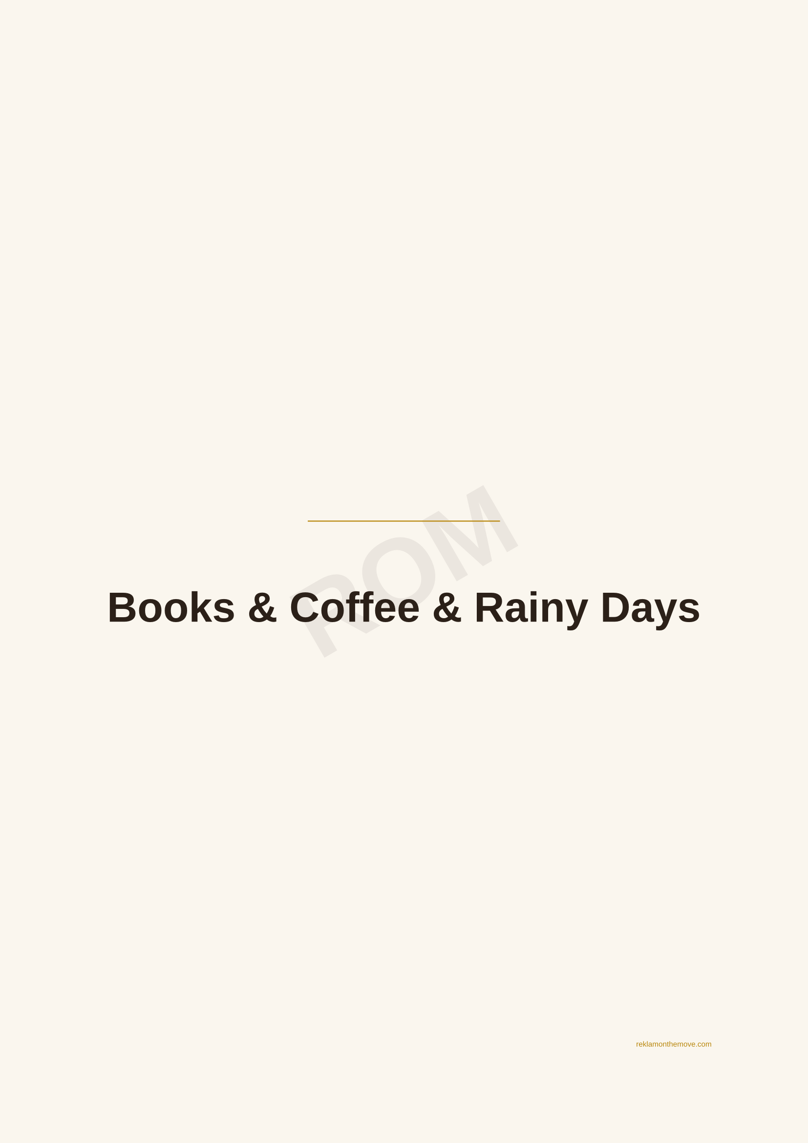 Books & Coffee & Rainy Days · Espresso — ROM dijital ürün önizlemesi (filigranlı)