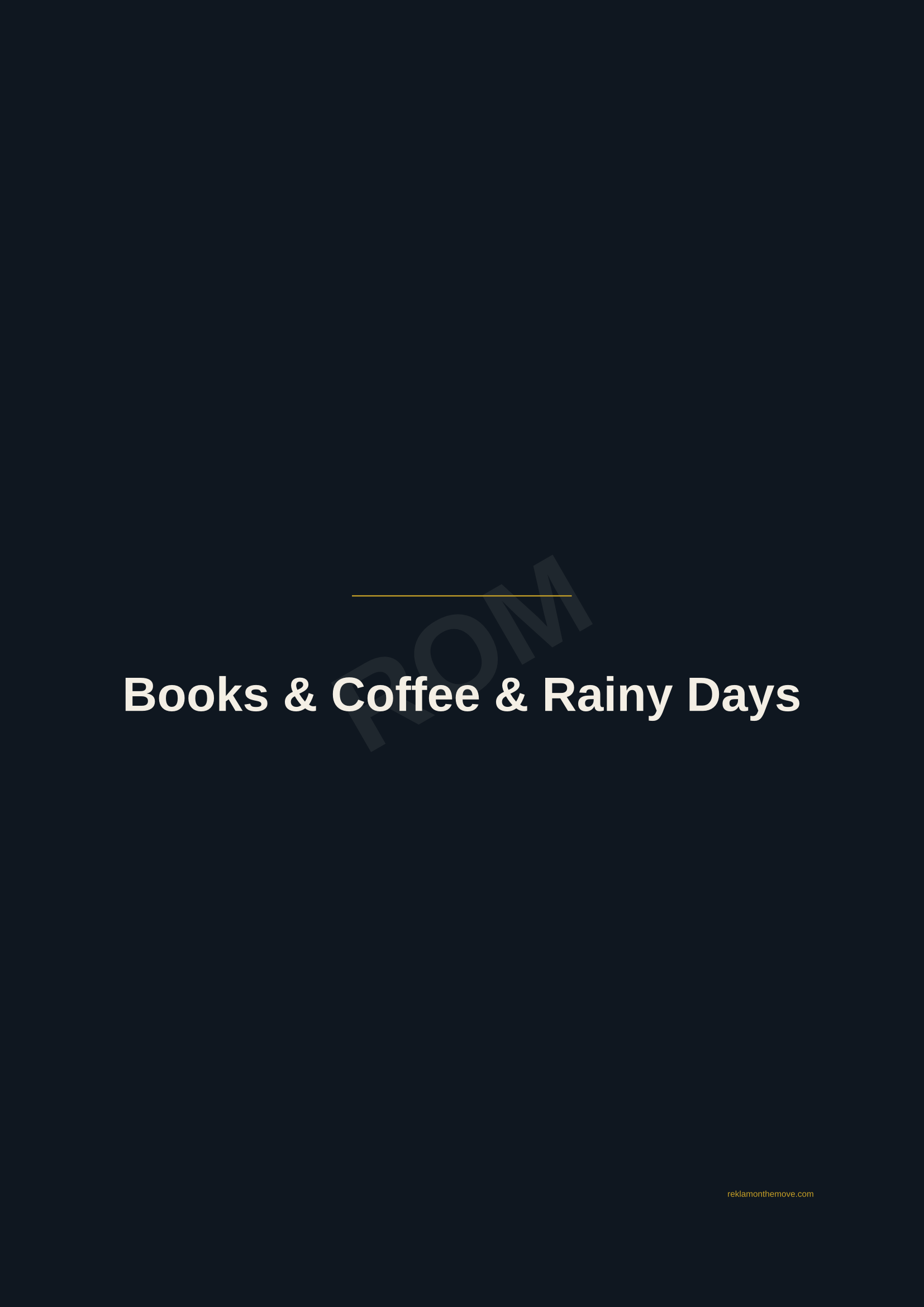 Books & Coffee & Rainy Days · Gece — ROM dijital ürün önizlemesi (filigranlı)