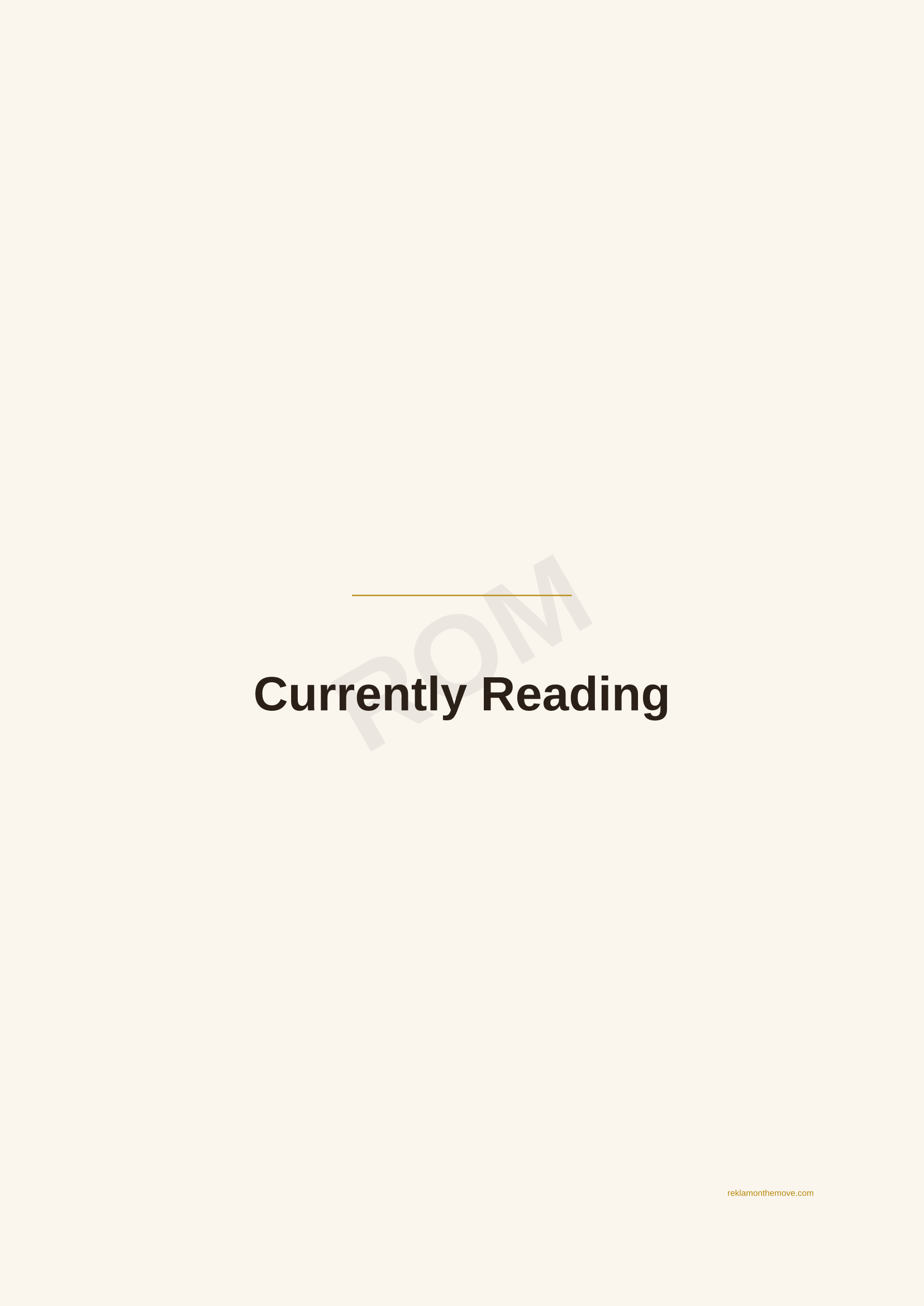 Currently Reading · Espresso — ROM dijital ürün önizlemesi (filigranlı)