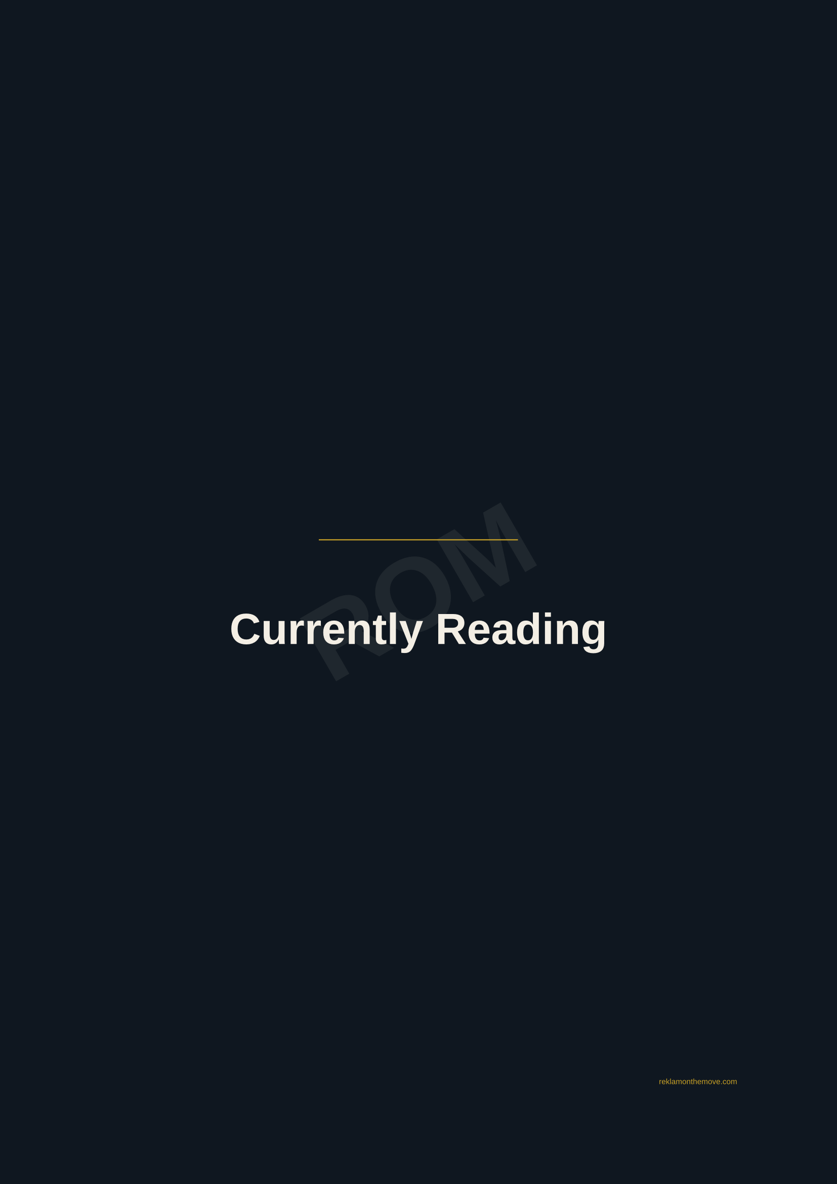 Currently Reading · Gece — ROM dijital ürün önizlemesi (filigranlı)