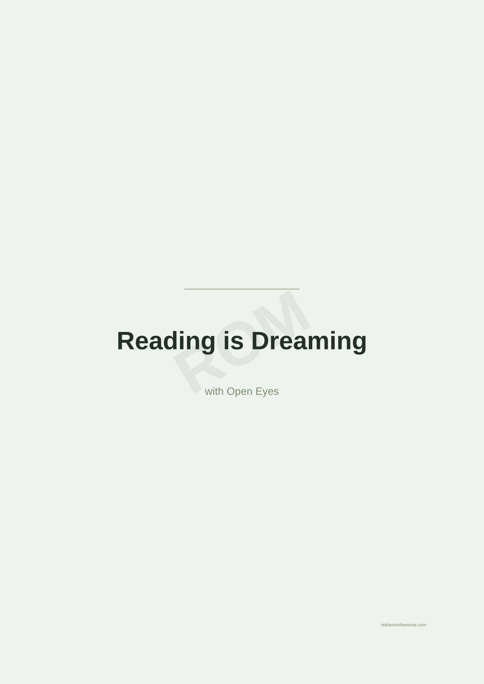 Reading is Dreaming · Adaçayı — ROM dijital ürün önizlemesi (filigranlı)