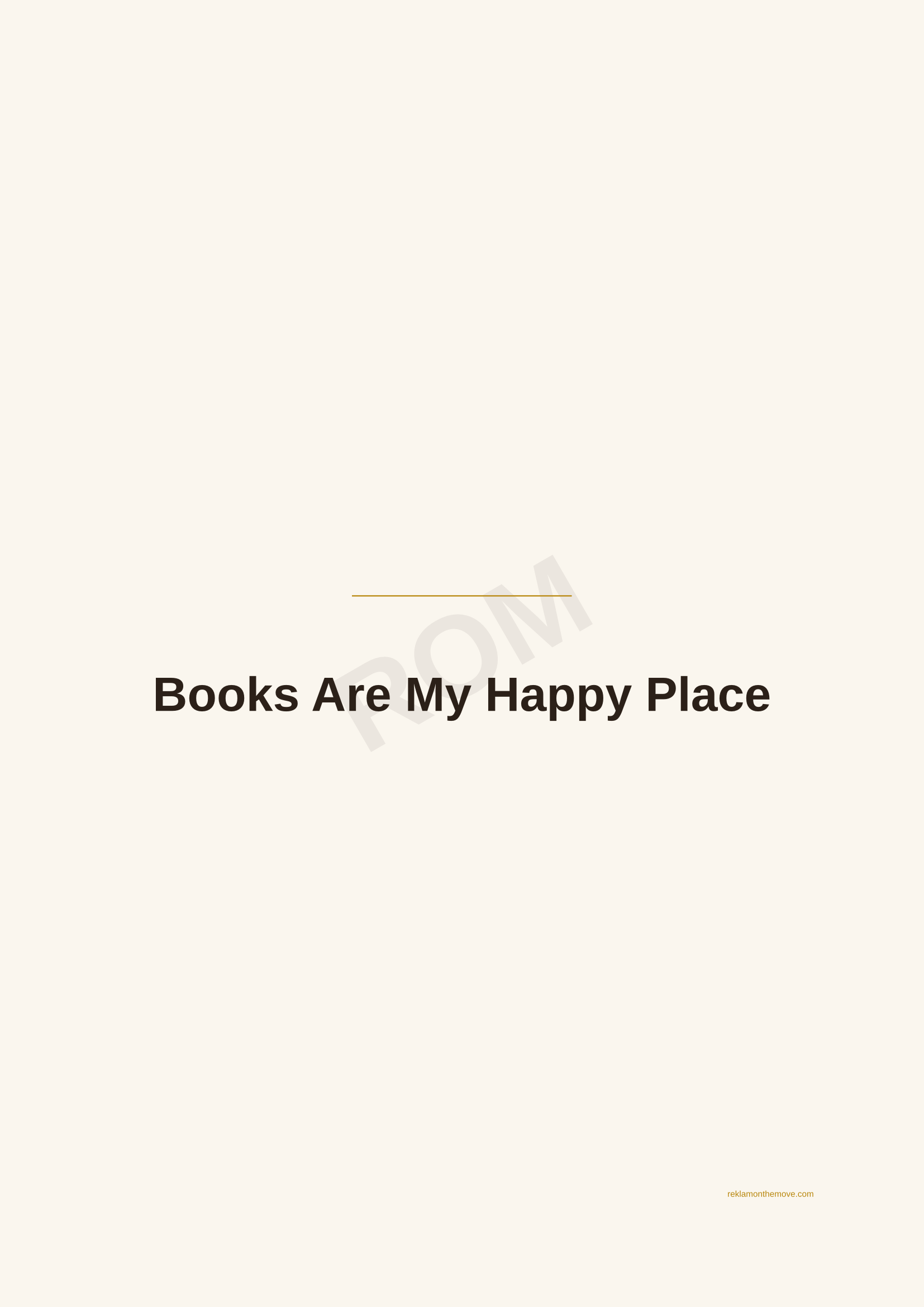Books Are My Happy Place · Espresso — ROM dijital ürün önizlemesi (filigranlı)