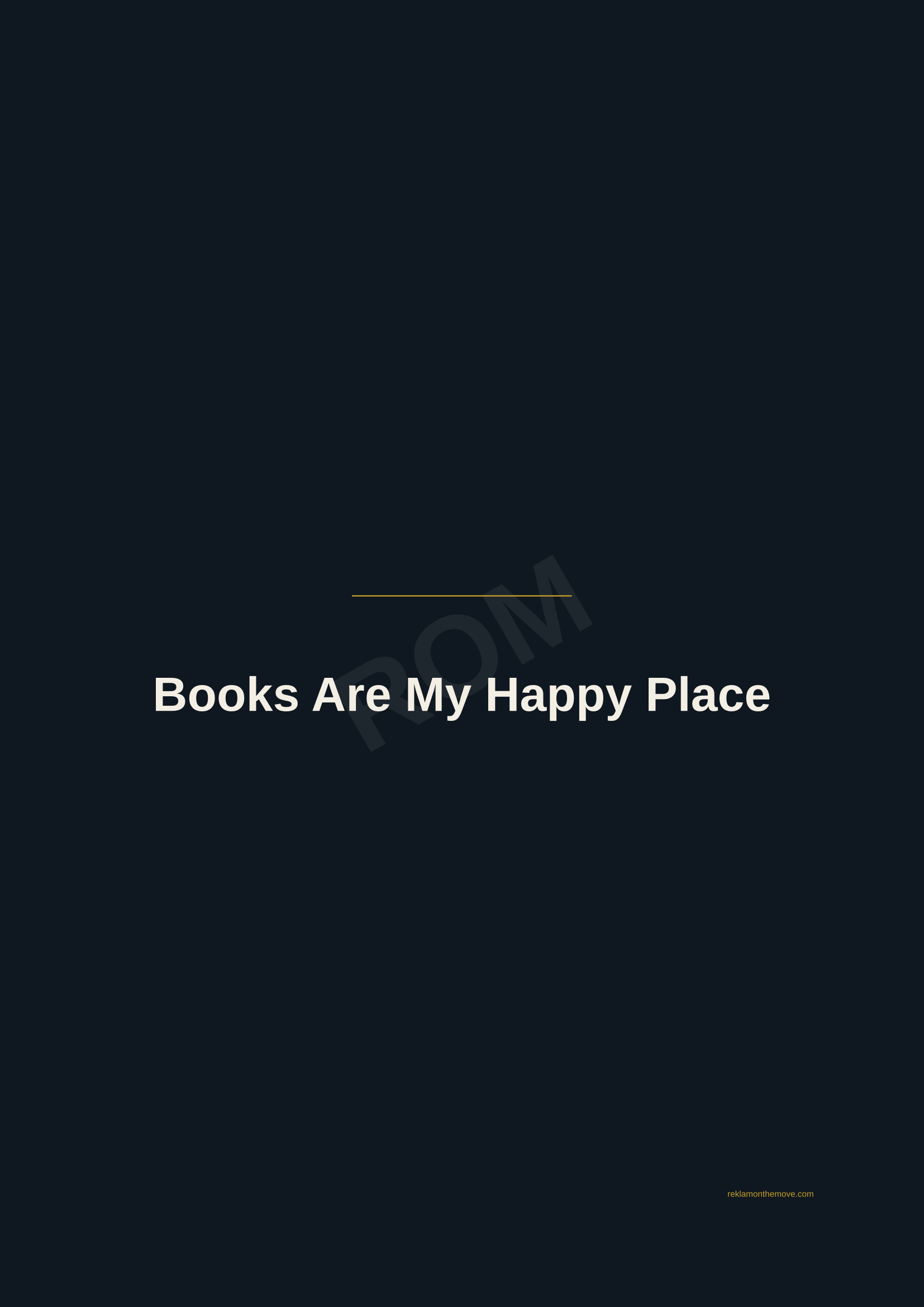 Books Are My Happy Place · Gece — ROM dijital ürün önizlemesi (filigranlı)