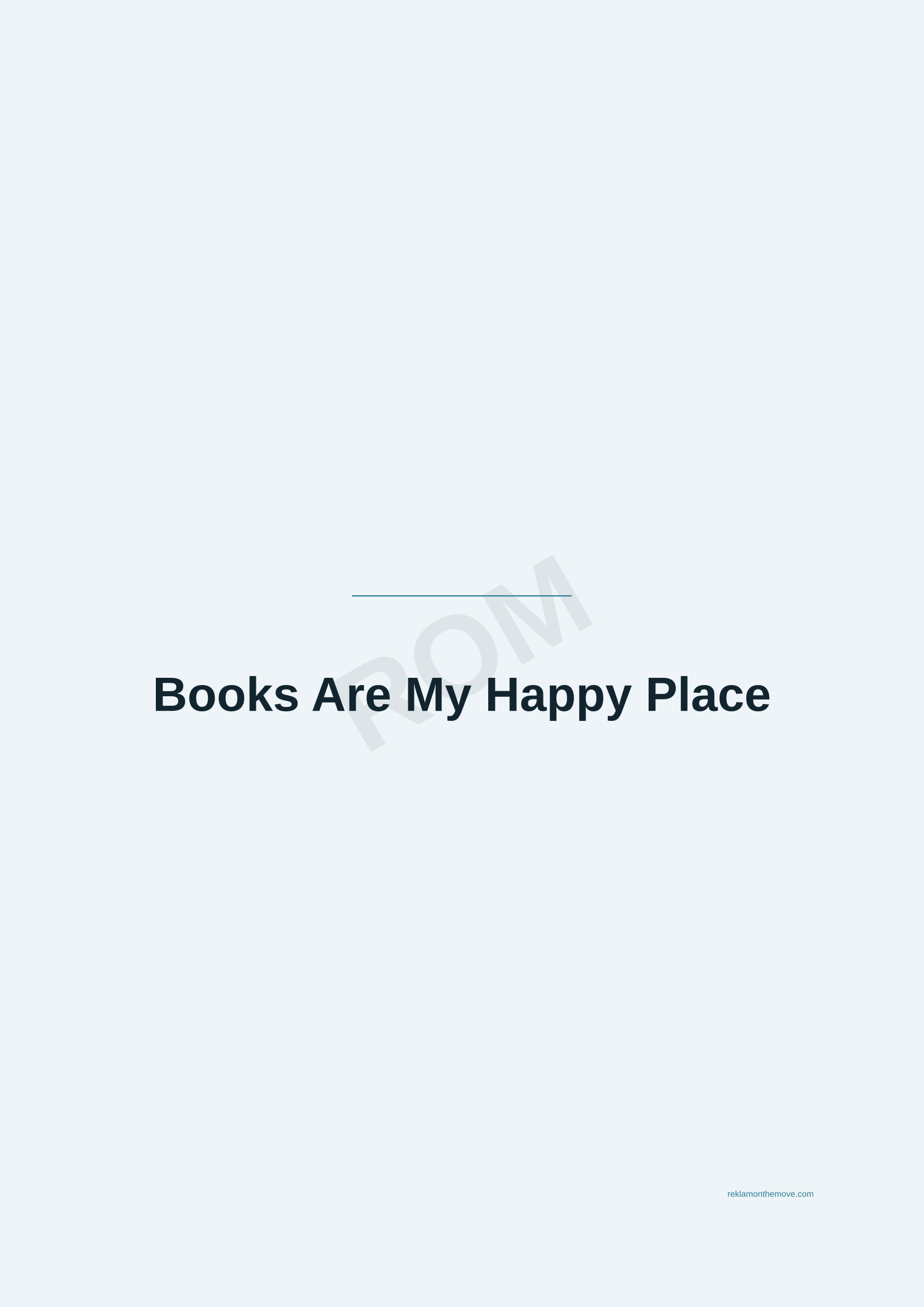 Books Are My Happy Place · Okyanus — ROM dijital ürün önizlemesi (filigranlı)