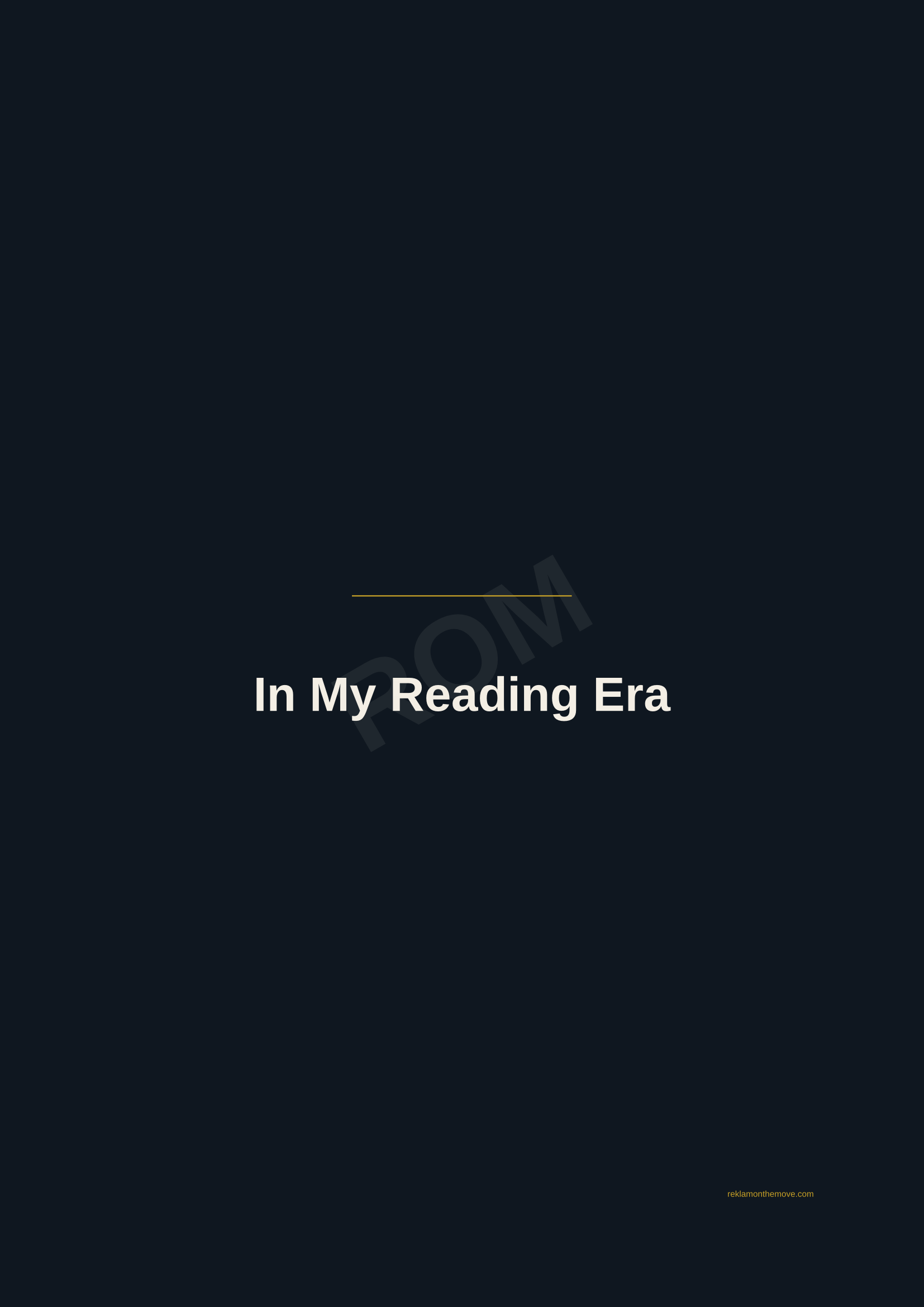In My Reading Era · Gece — ROM dijital ürün önizlemesi (filigranlı)