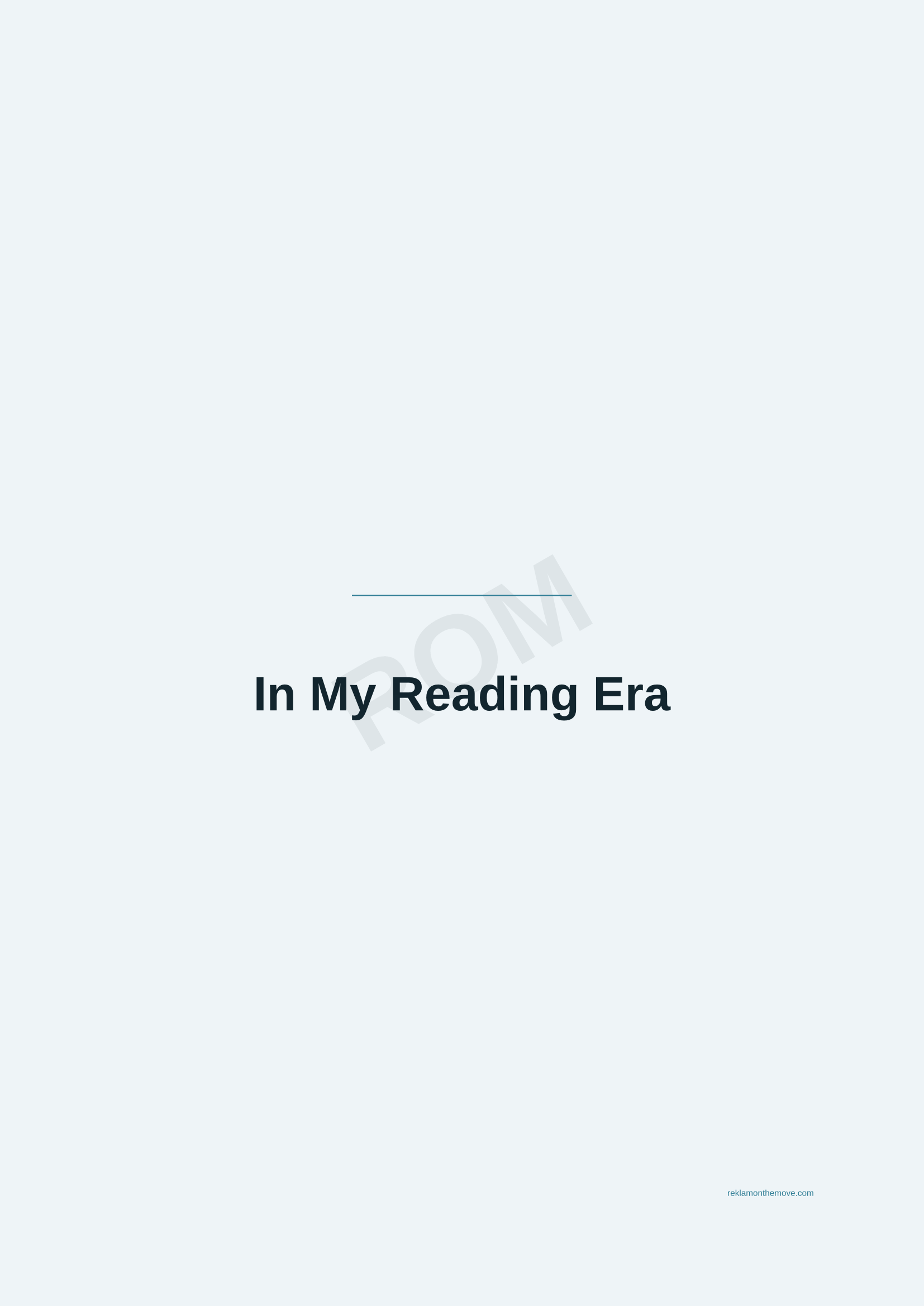 In My Reading Era · Okyanus — ROM dijital ürün önizlemesi (filigranlı)