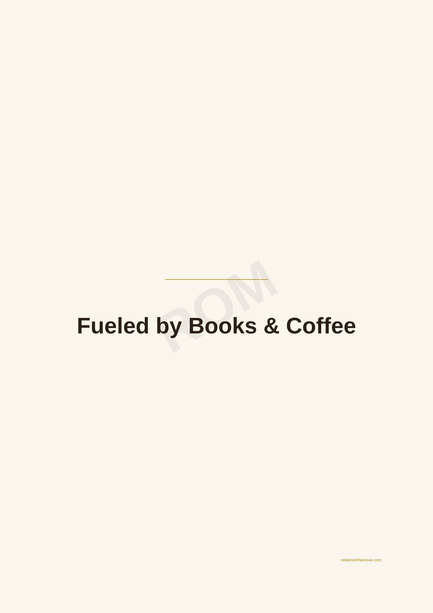 Fueled by Books & Coffee · Espresso — ROM dijital ürün önizlemesi (filigranlı)