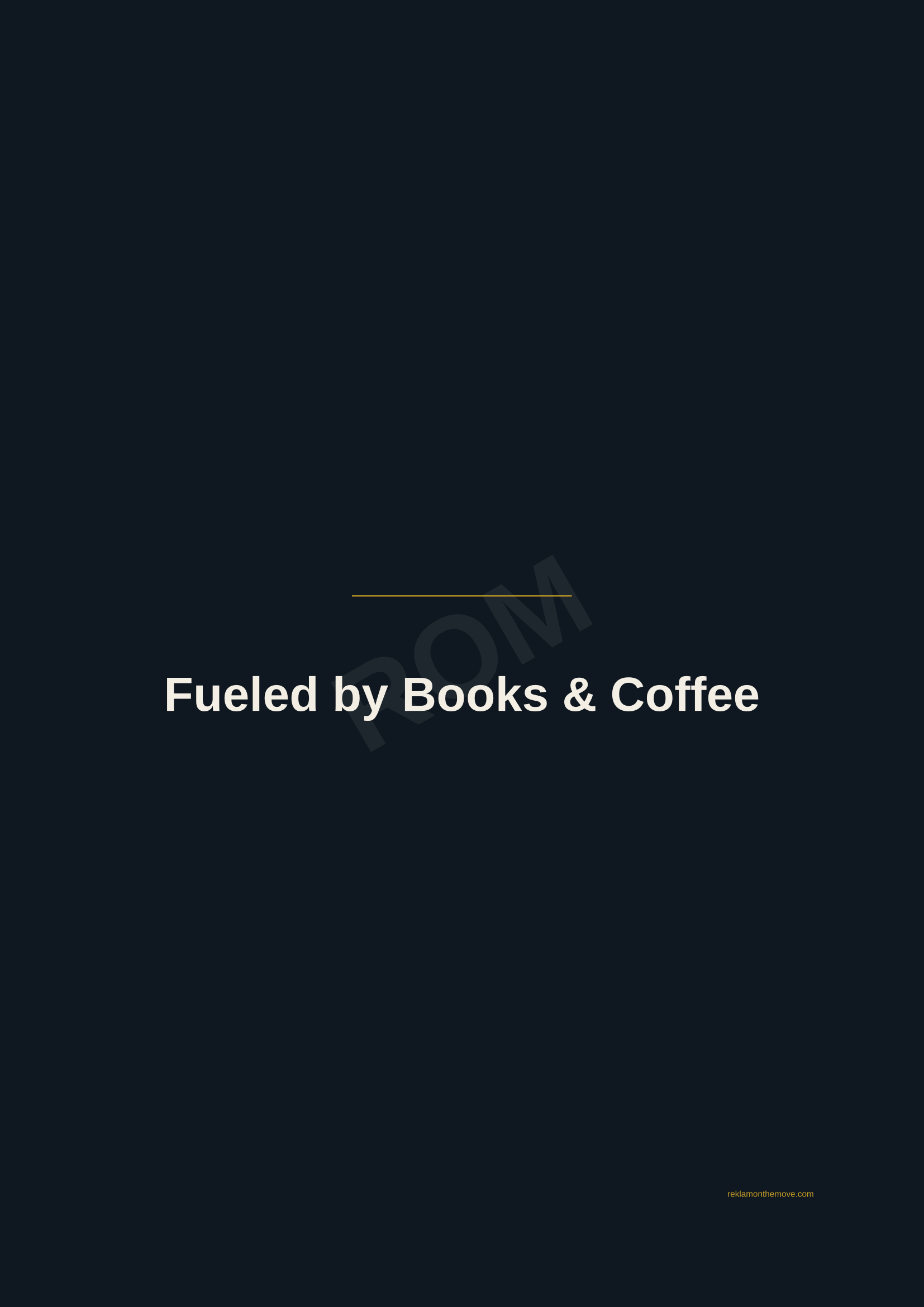 Fueled by Books & Coffee · Gece — ROM dijital ürün önizlemesi (filigranlı)