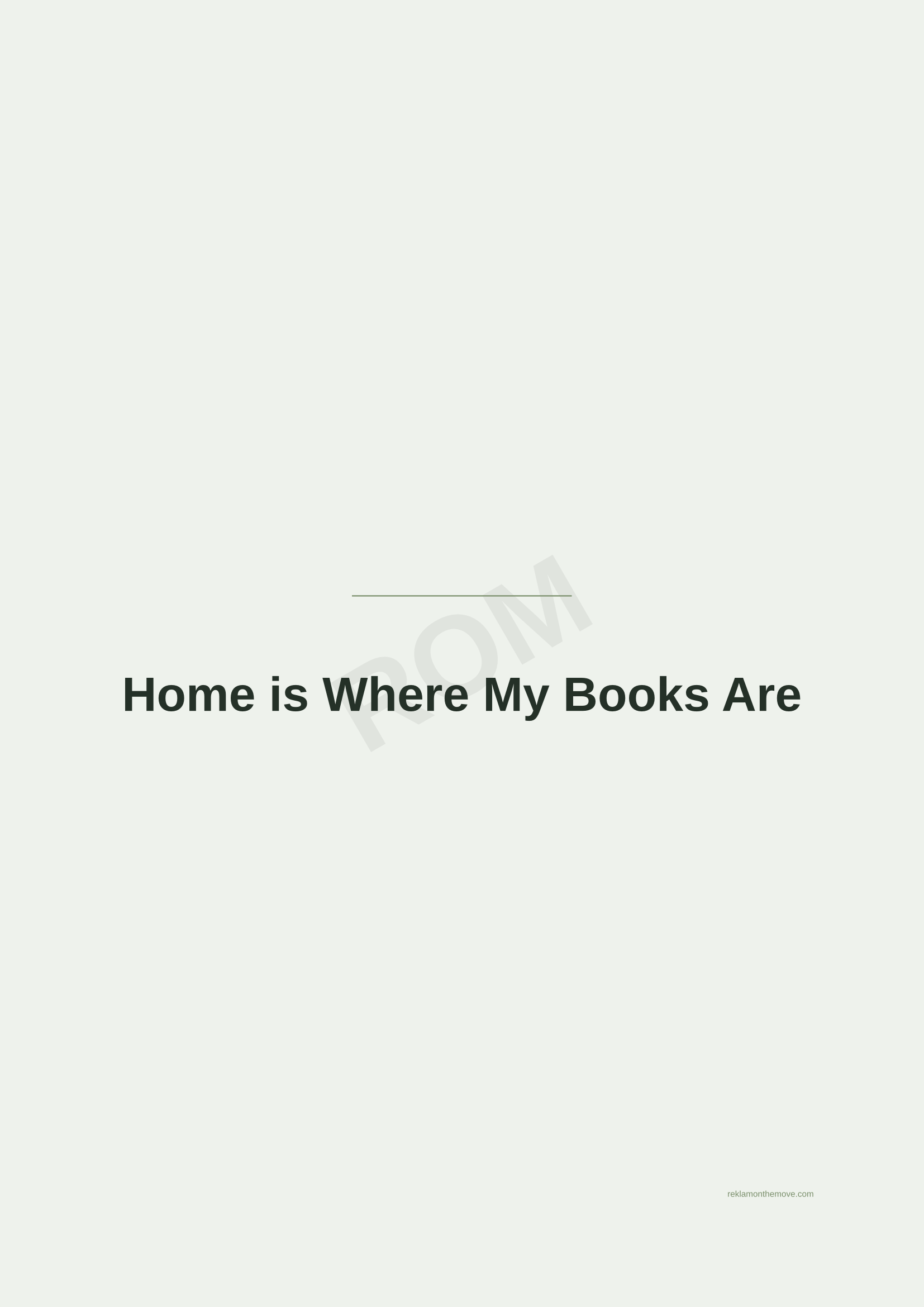 Home is Where My Books Are · Adaçayı — ROM dijital ürün önizlemesi (filigranlı)