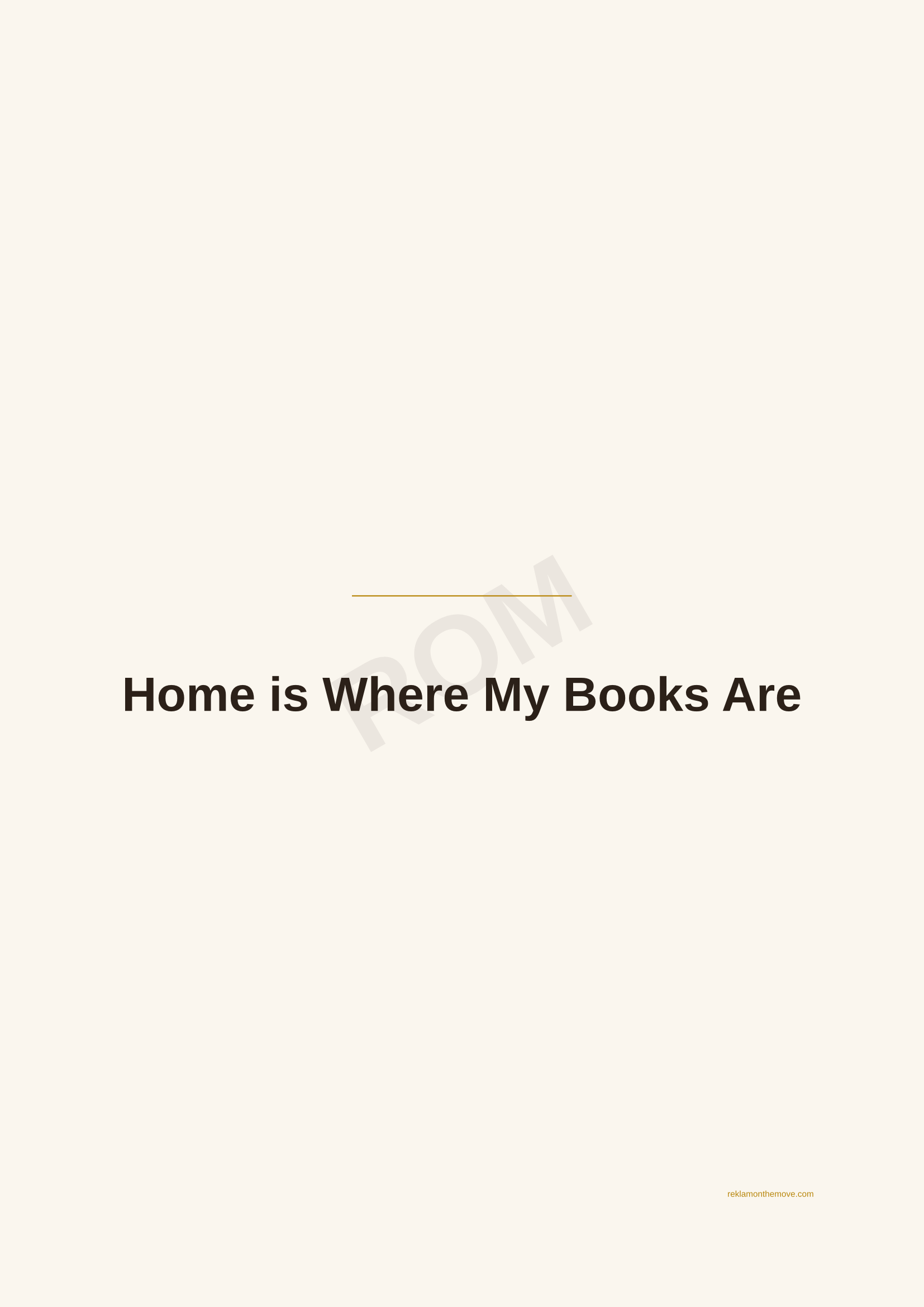 Home is Where My Books Are · Espresso — ROM dijital ürün önizlemesi (filigranlı)