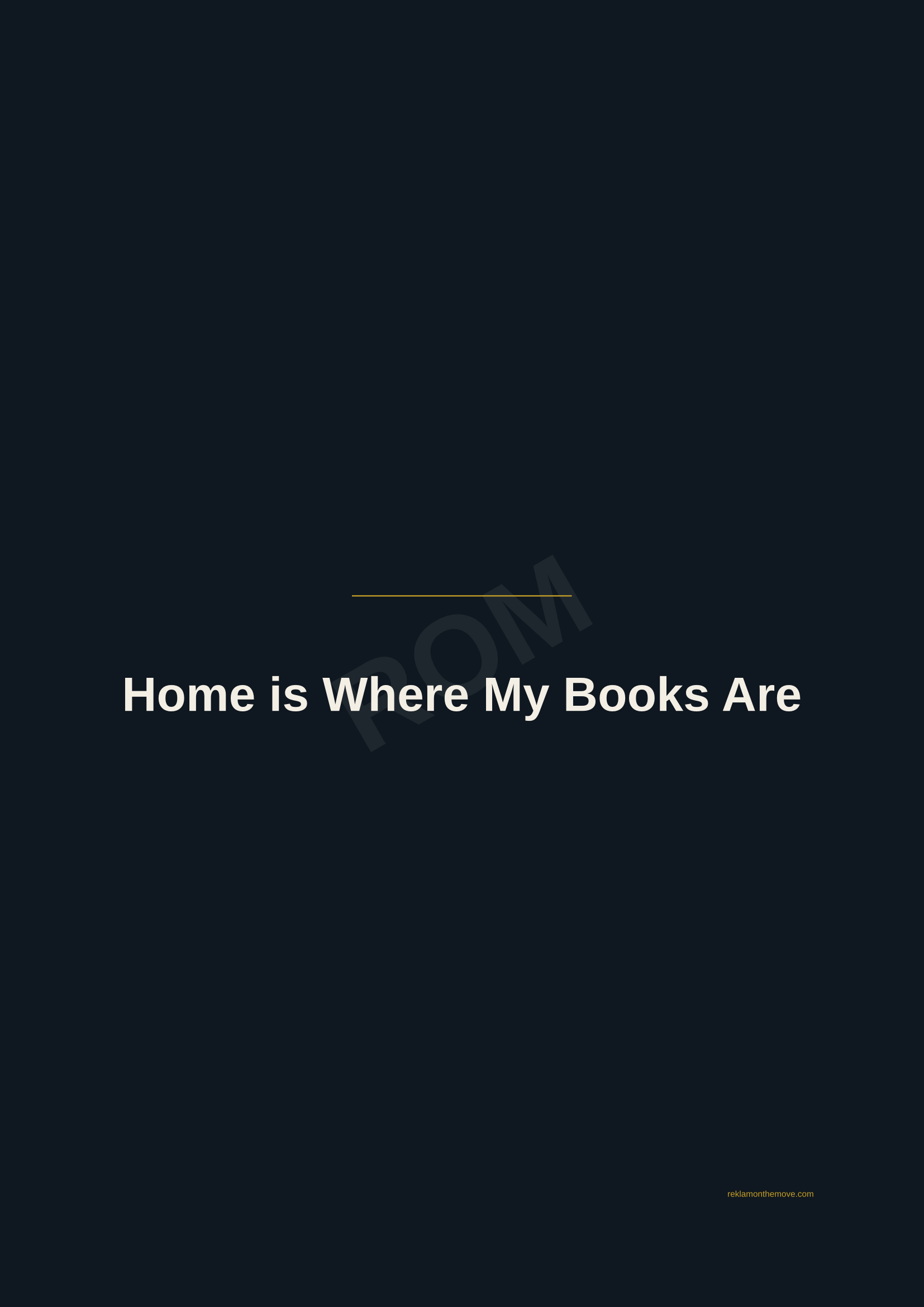 Home is Where My Books Are · Gece — ROM dijital ürün önizlemesi (filigranlı)