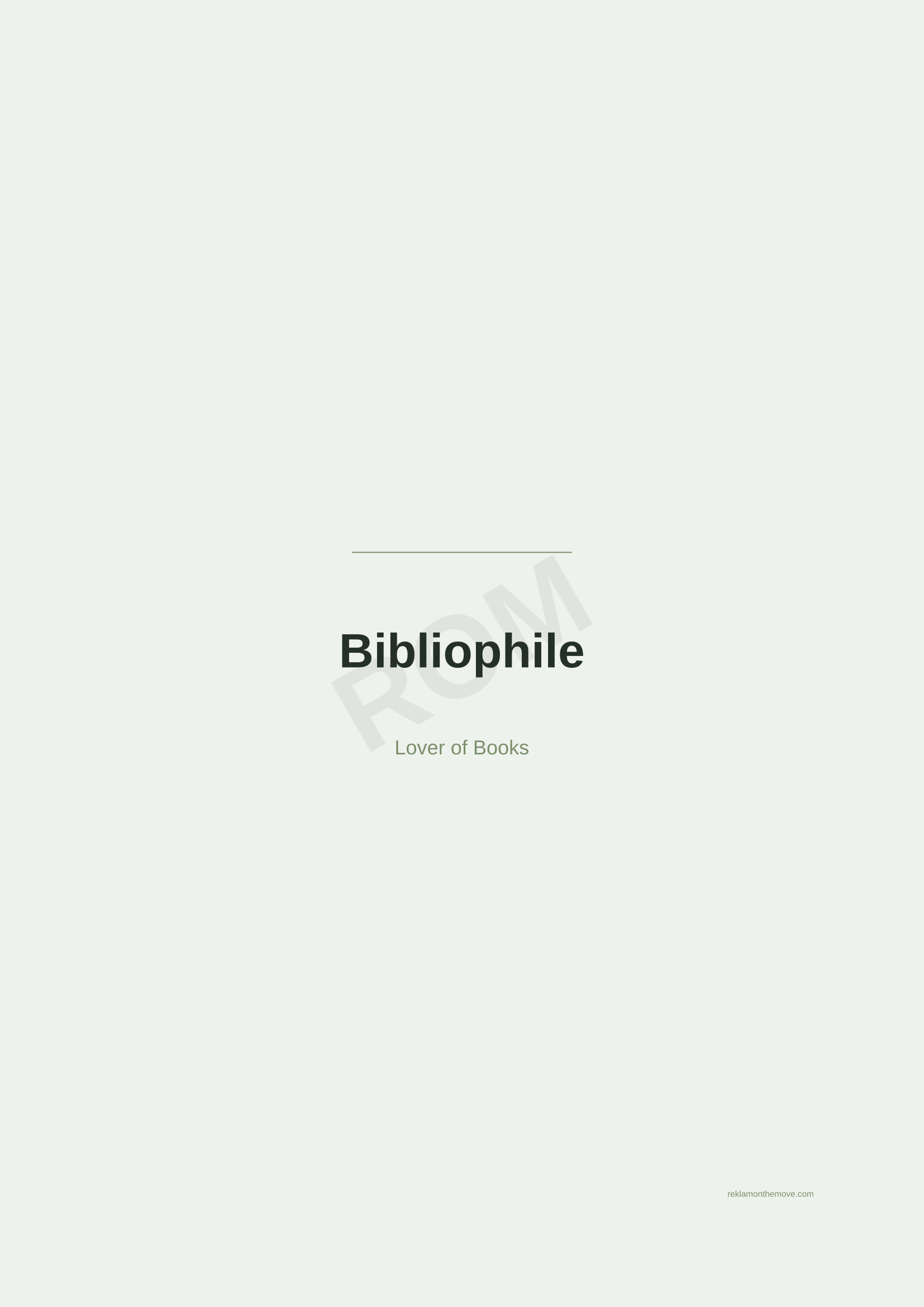 Bibliophile · Adaçayı — ROM dijital ürün önizlemesi (filigranlı)