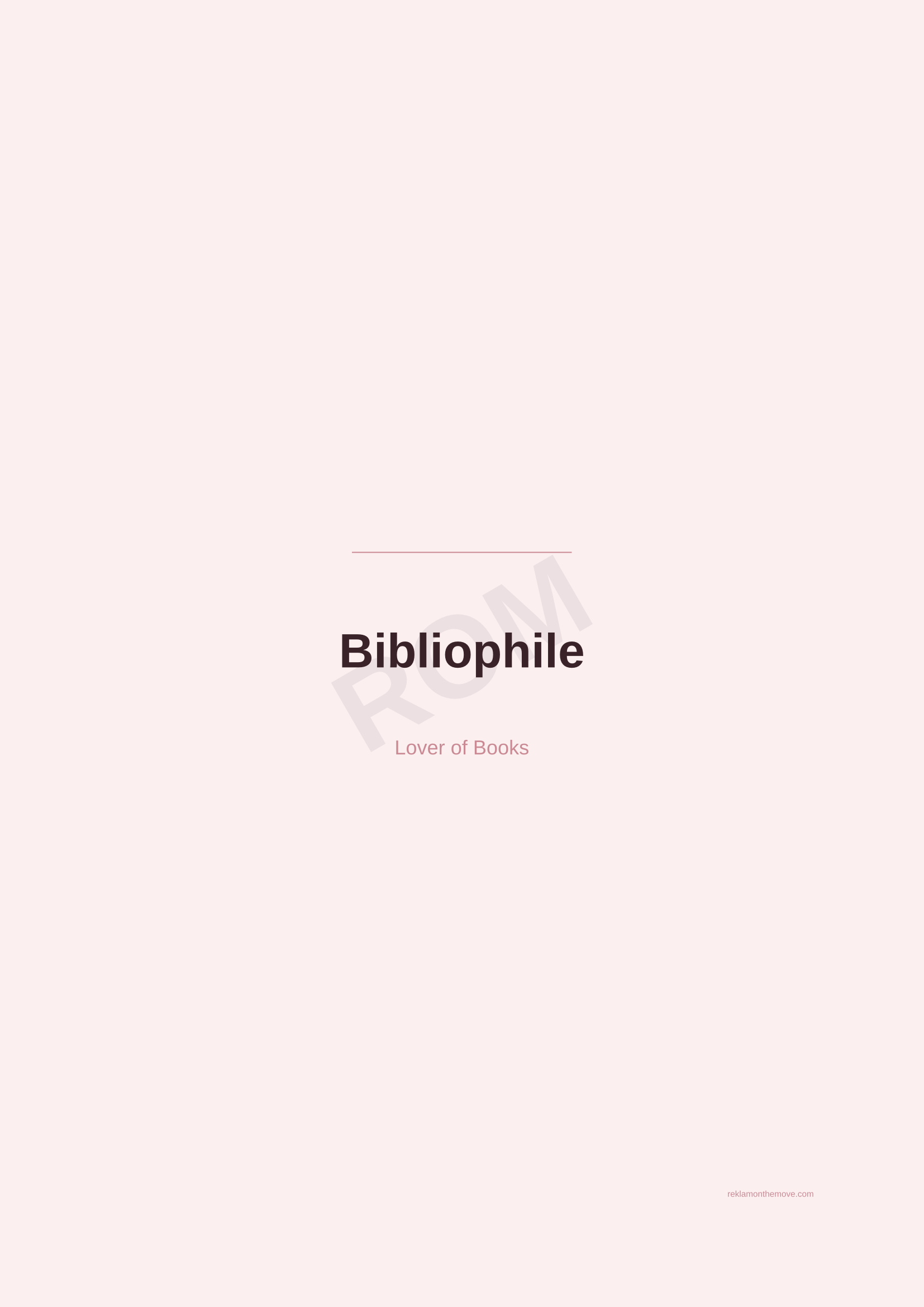 Bibliophile · Gül — ROM dijital ürün önizlemesi (filigranlı)