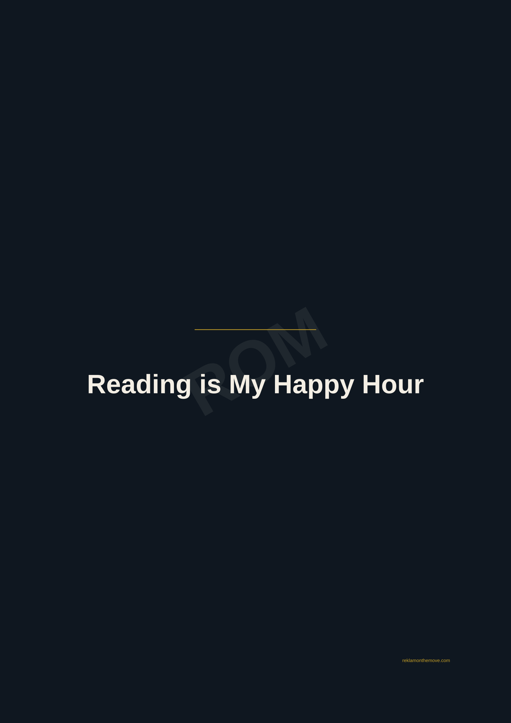 Reading is My Happy Hour · Gece — ROM dijital ürün önizlemesi (filigranlı)