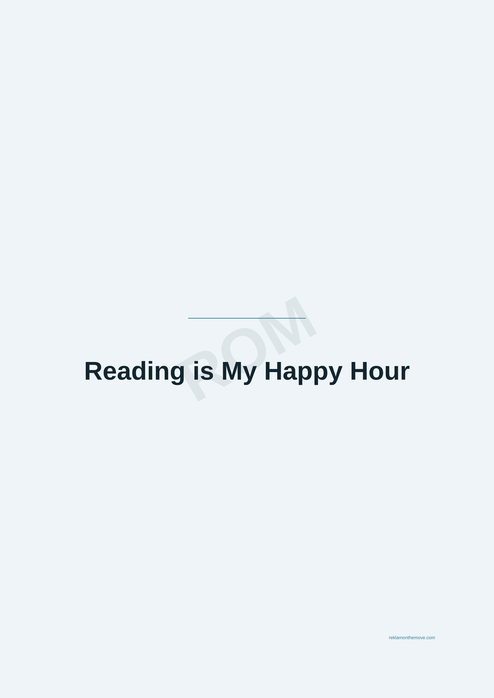 Reading is My Happy Hour · Okyanus — ROM dijital ürün önizlemesi (filigranlı)