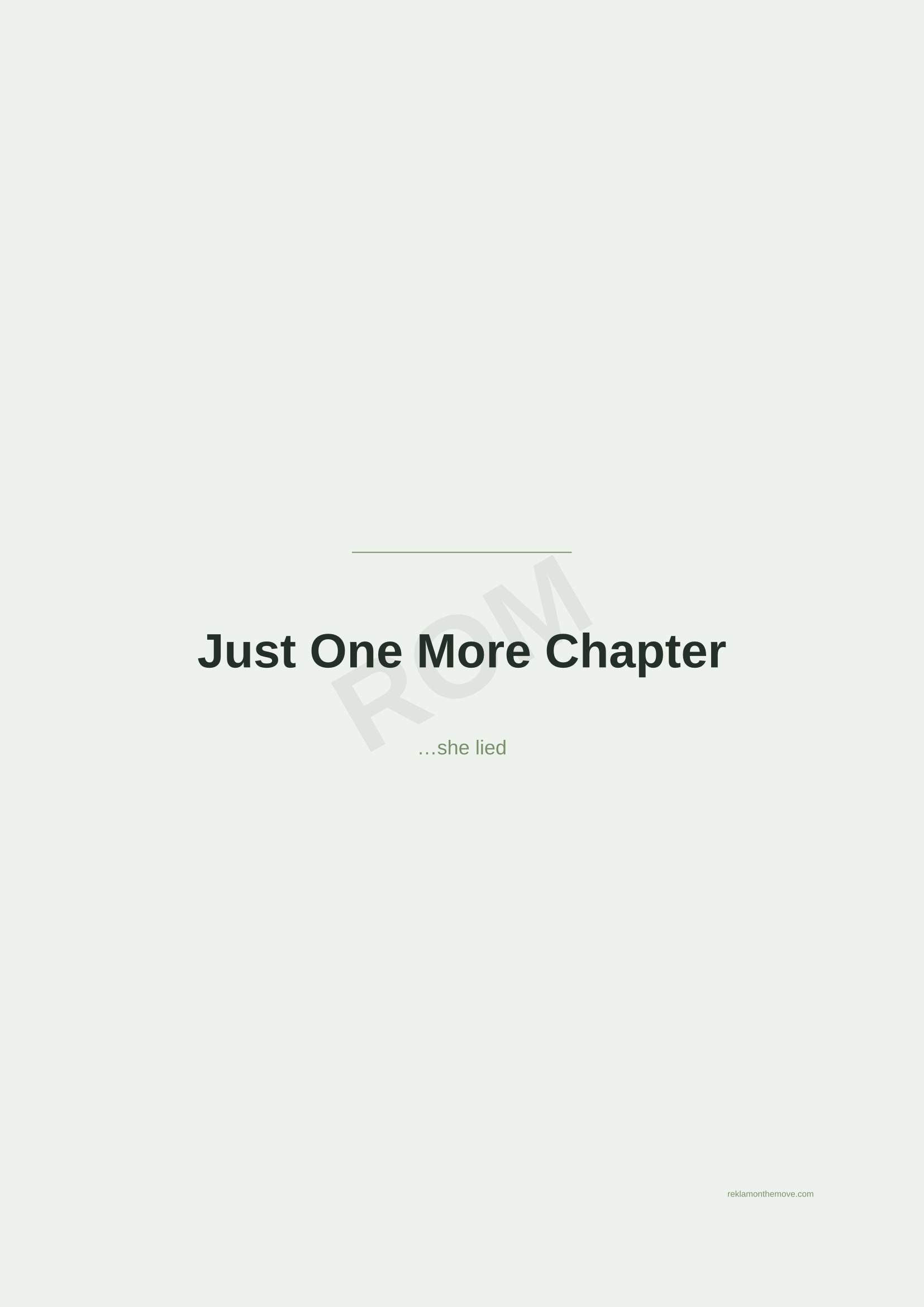Just One More Chapter · Adaçayı — ROM dijital ürün önizlemesi (filigranlı)