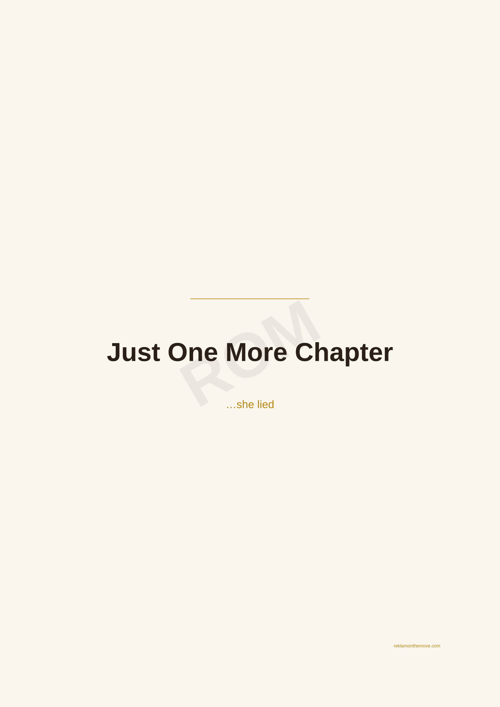 Just One More Chapter · Espresso — ROM dijital ürün önizlemesi (filigranlı)
