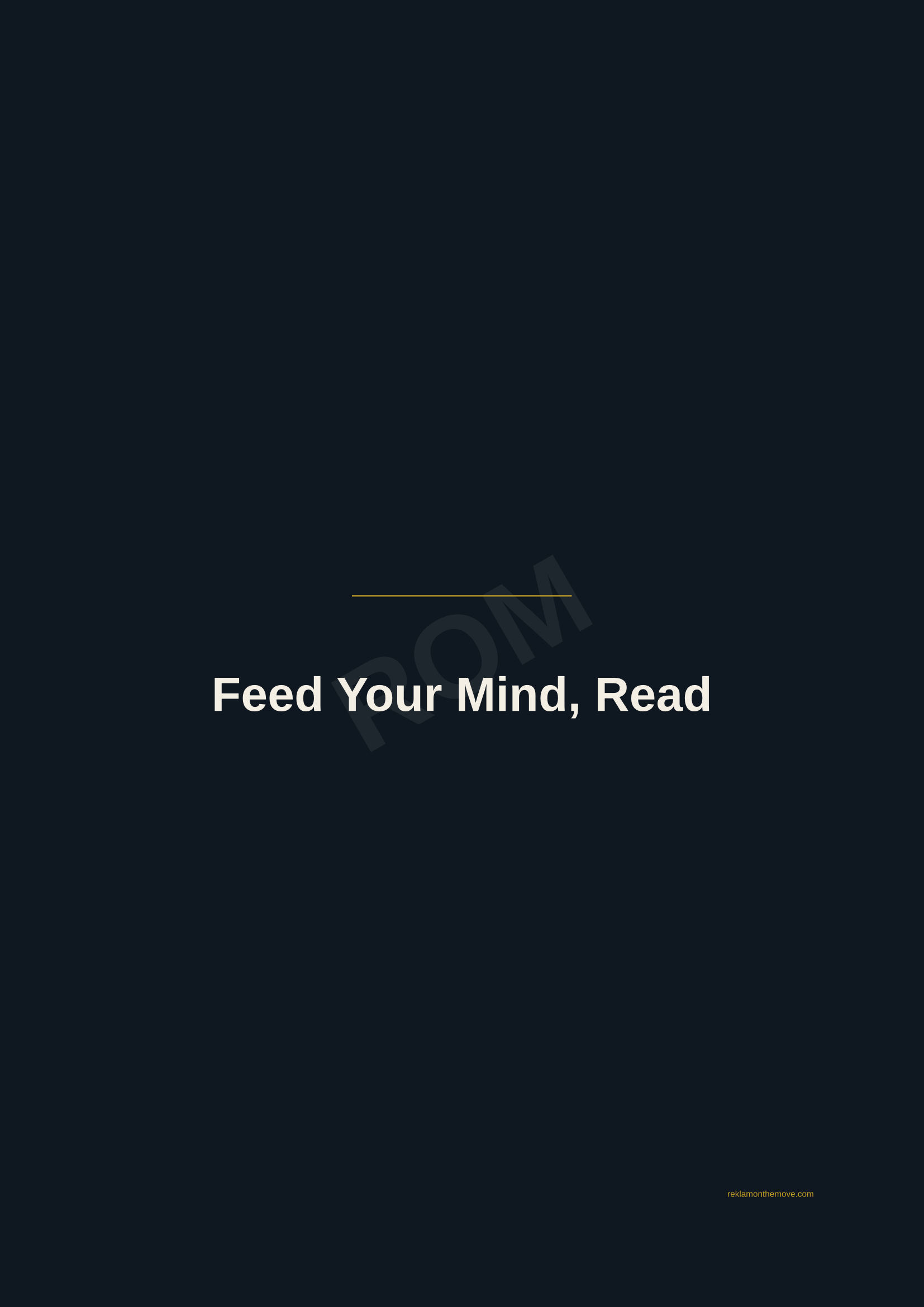 Feed Your Mind, Read · Gece — ROM dijital ürün önizlemesi (filigranlı)