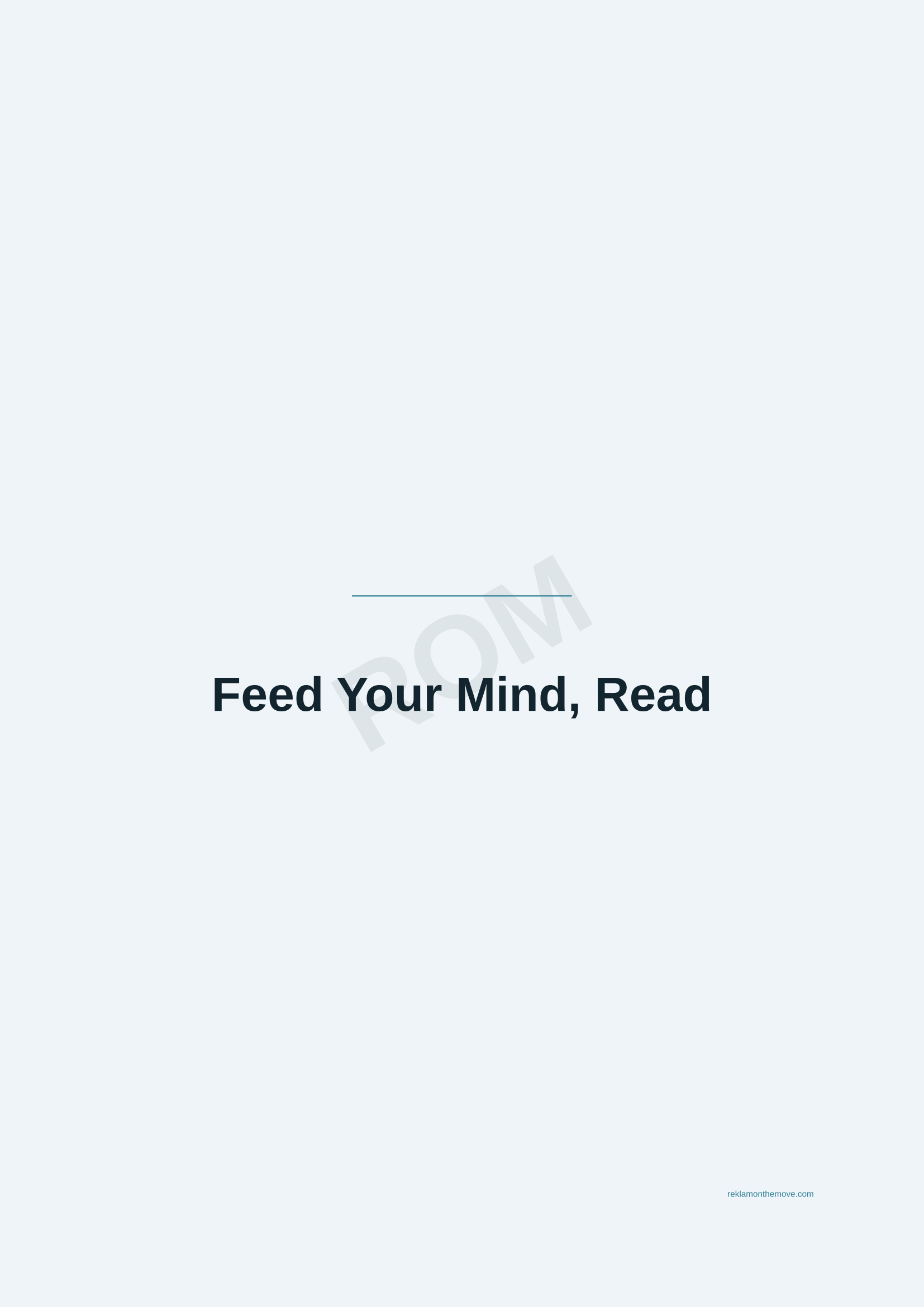 Feed Your Mind, Read · Okyanus — ROM dijital ürün önizlemesi (filigranlı)