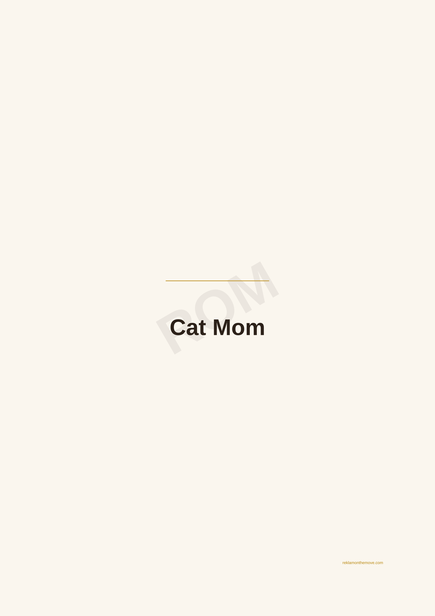 Cat Mom · Espresso — ROM dijital ürün önizlemesi (filigranlı)
