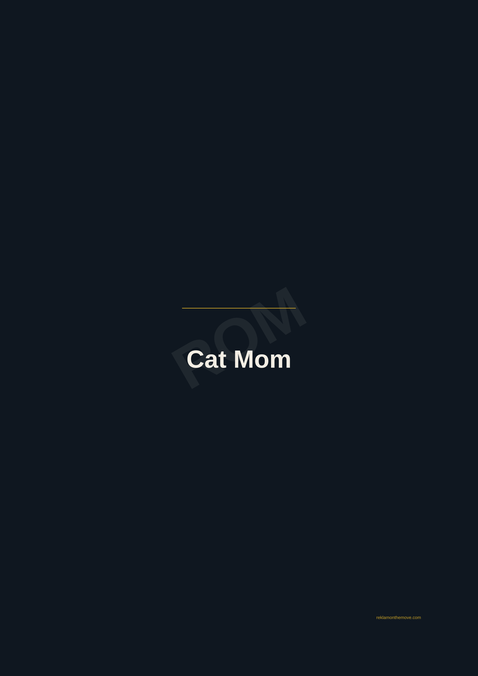 Cat Mom · Gece — ROM dijital ürün önizlemesi (filigranlı)