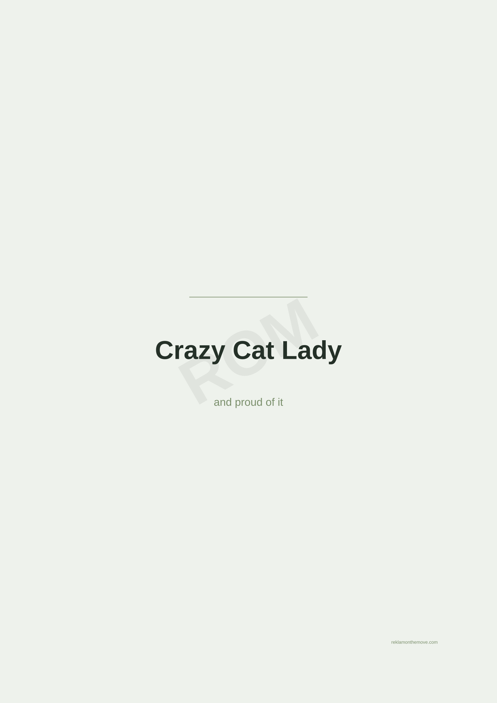 Crazy Cat Lady · Adaçayı — ROM dijital ürün önizlemesi (filigranlı)