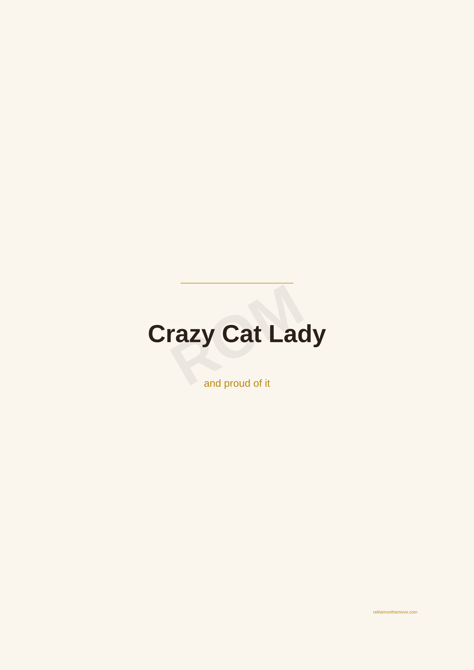 Crazy Cat Lady · Espresso — ROM dijital ürün önizlemesi (filigranlı)