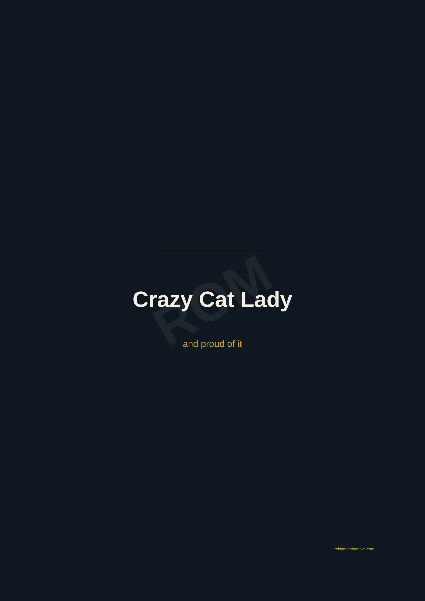 Crazy Cat Lady · Gece — ROM dijital ürün önizlemesi (filigranlı)