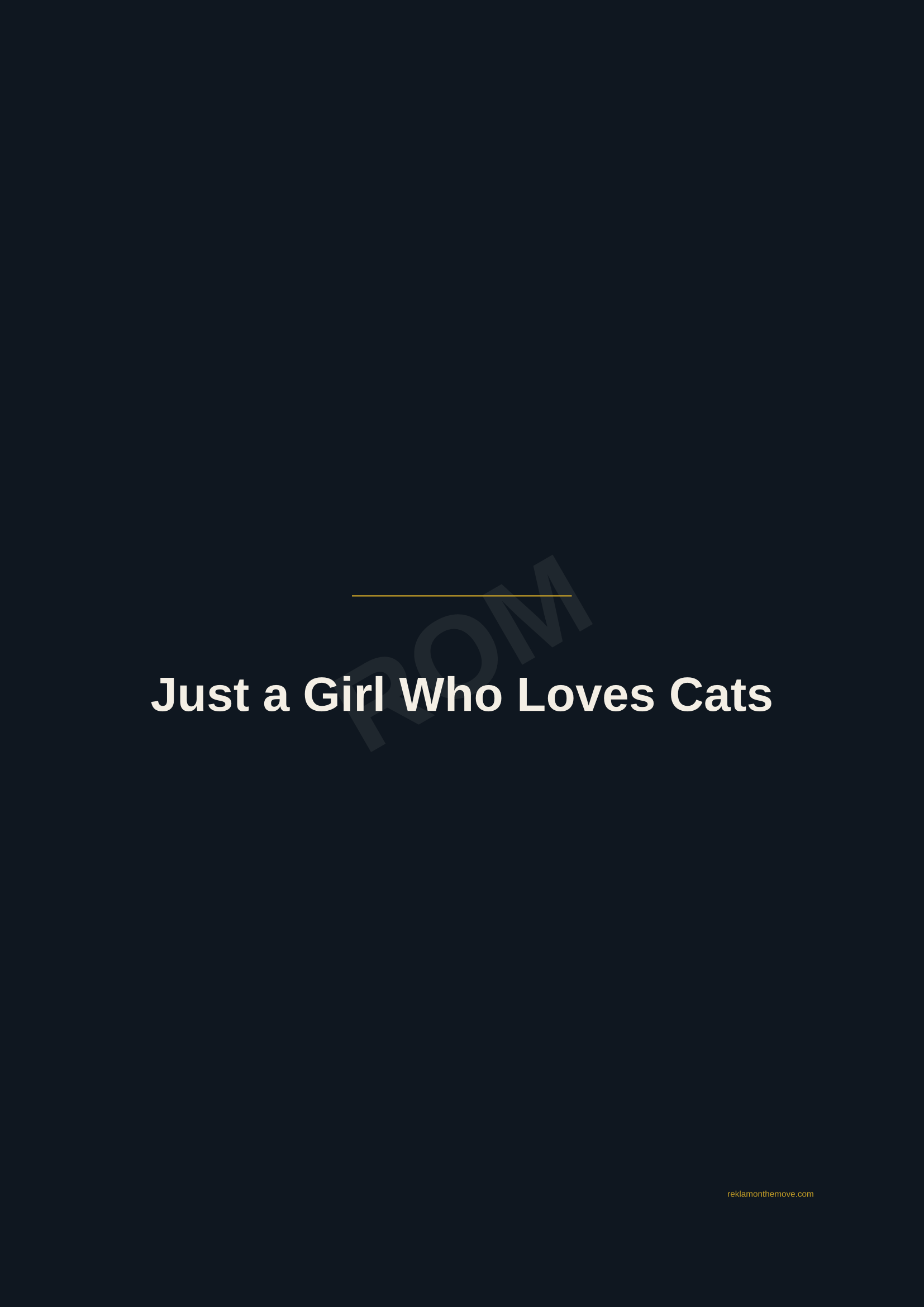 Just a Girl Who Loves Cats · Gece — ROM dijital ürün önizlemesi (filigranlı)