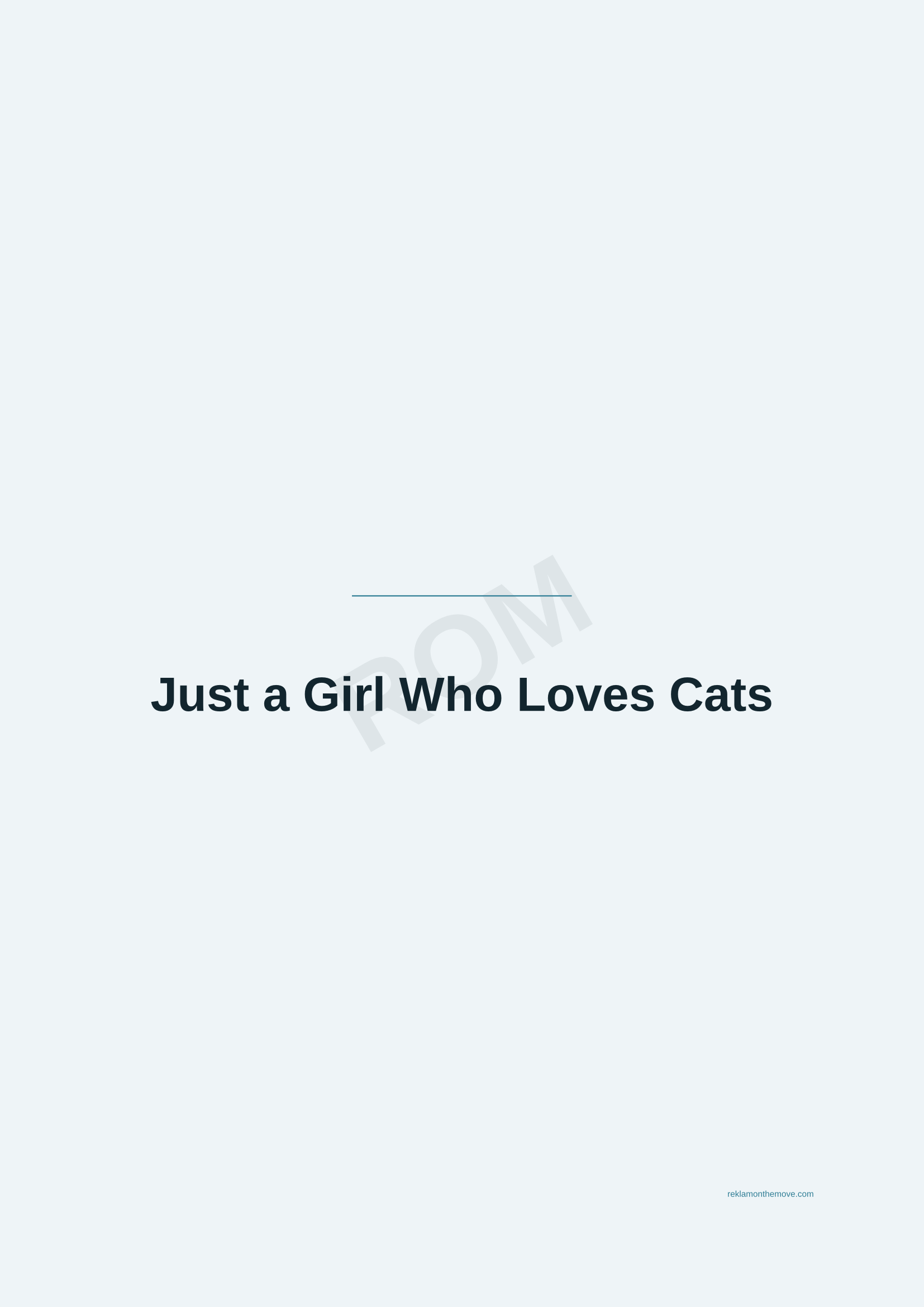 Just a Girl Who Loves Cats · Okyanus — ROM dijital ürün önizlemesi (filigranlı)