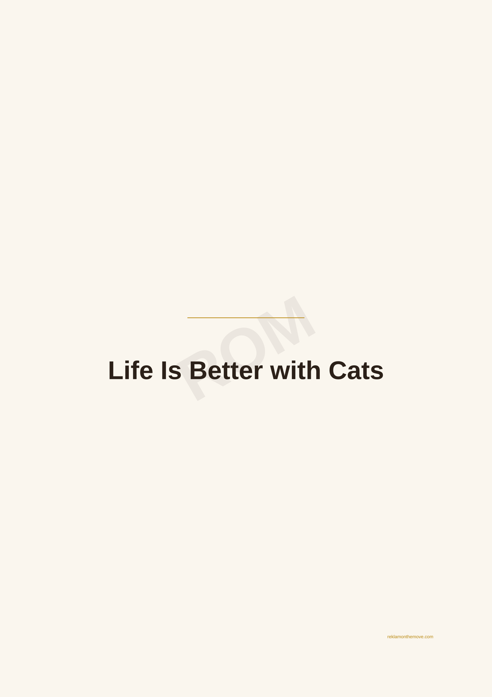 Life Is Better with Cats · Espresso — ROM dijital ürün önizlemesi (filigranlı)