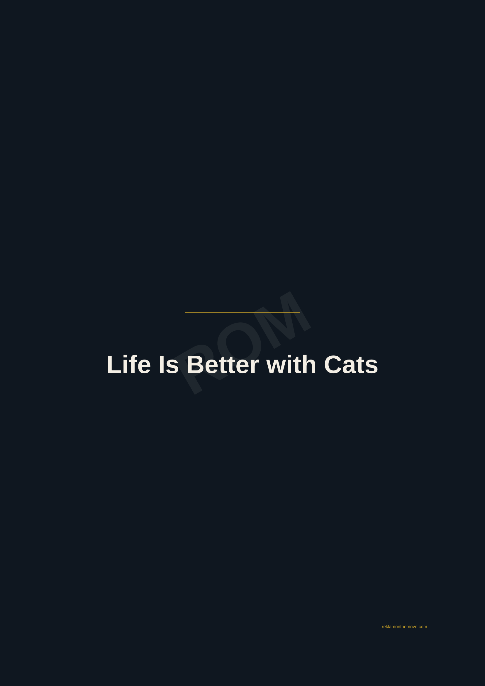 Life Is Better with Cats · Gece — ROM dijital ürün önizlemesi (filigranlı)
