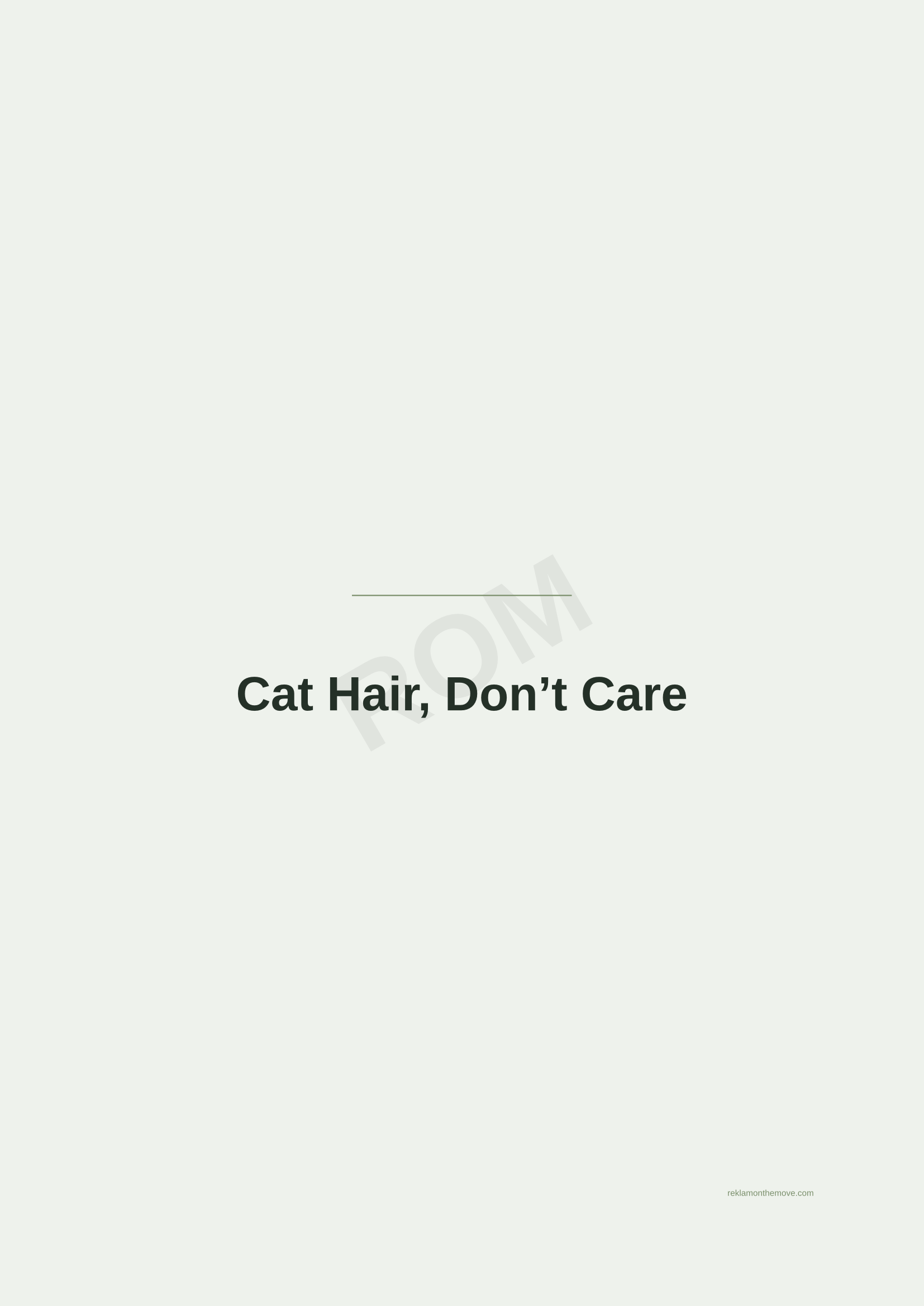 Cat Hair, Don't Care · Adaçayı — ROM dijital ürün önizlemesi (filigranlı)
