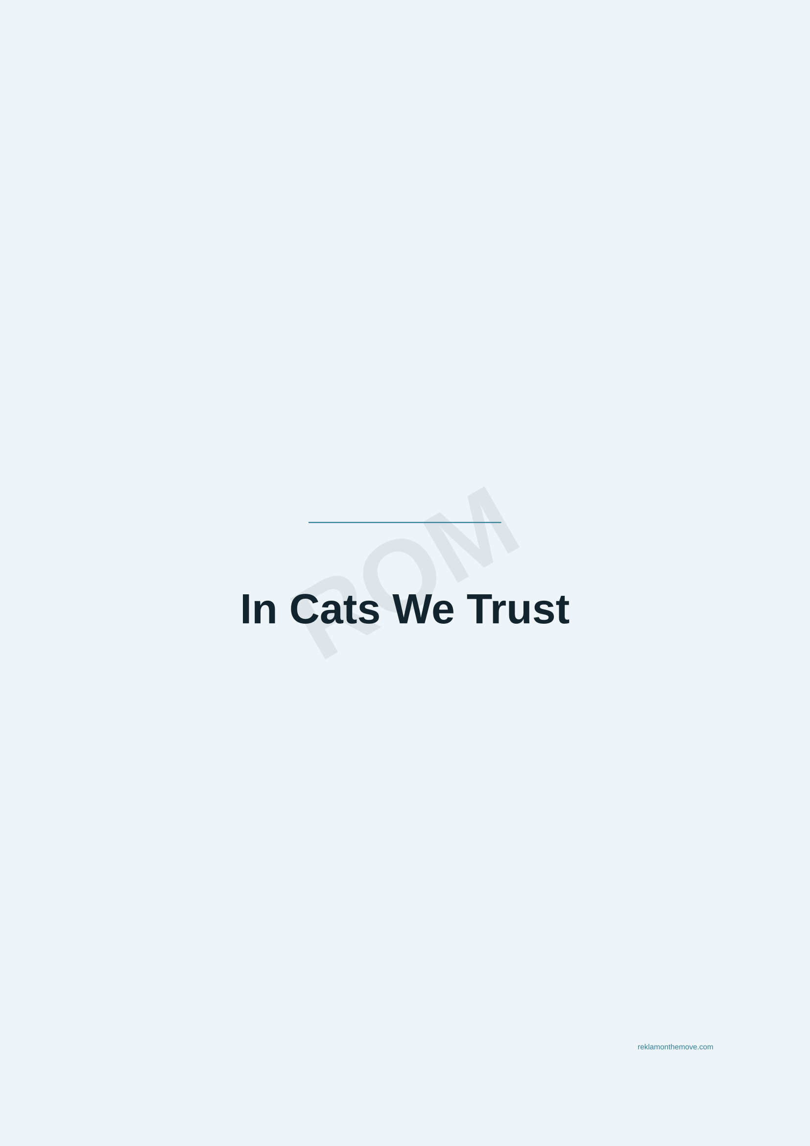 In Cats We Trust · Okyanus — ROM dijital ürün önizlemesi (filigranlı)