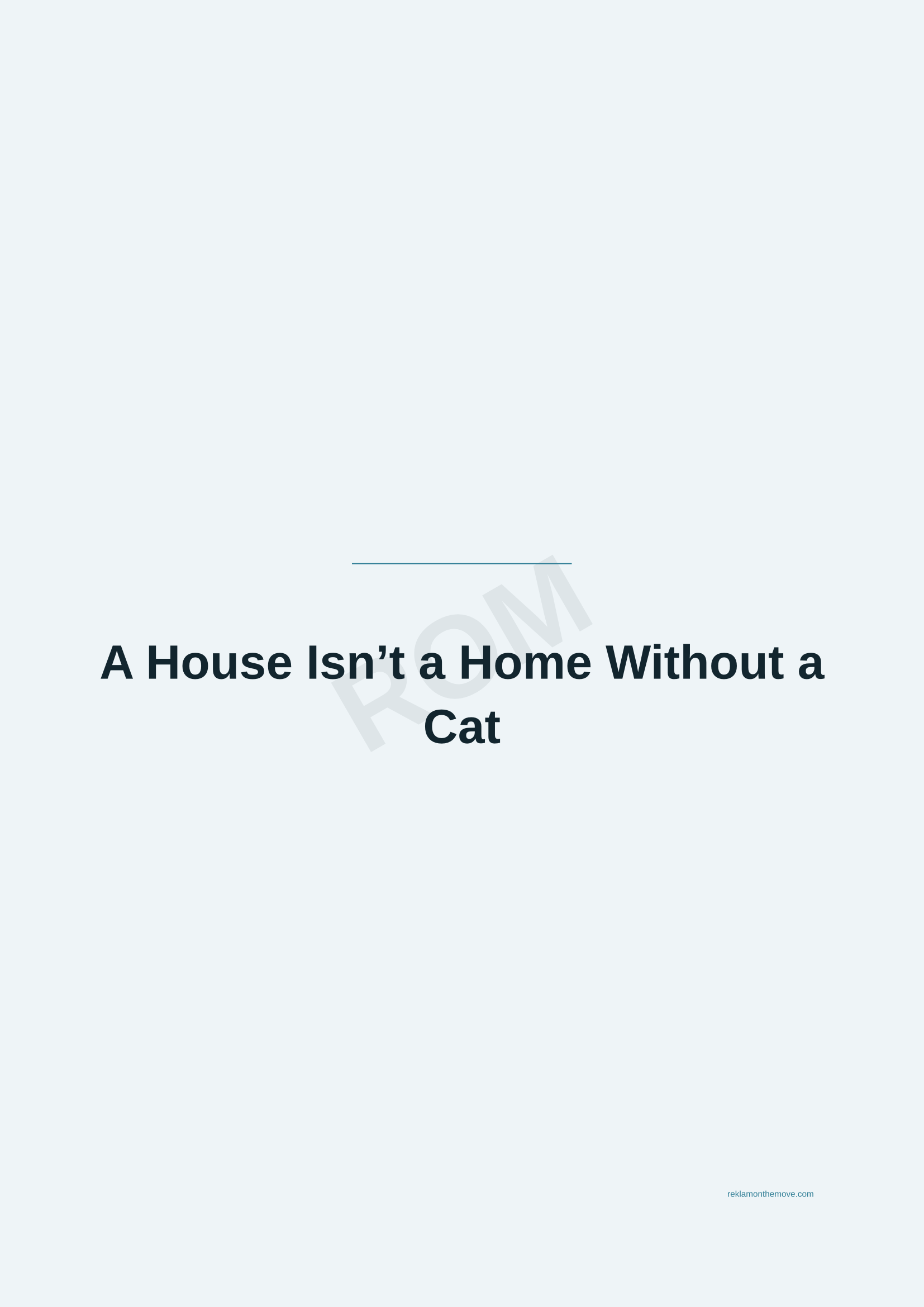 A House Isn't a Home Without a Cat · Okyanus — ROM dijital ürün önizlemesi (filigranlı)