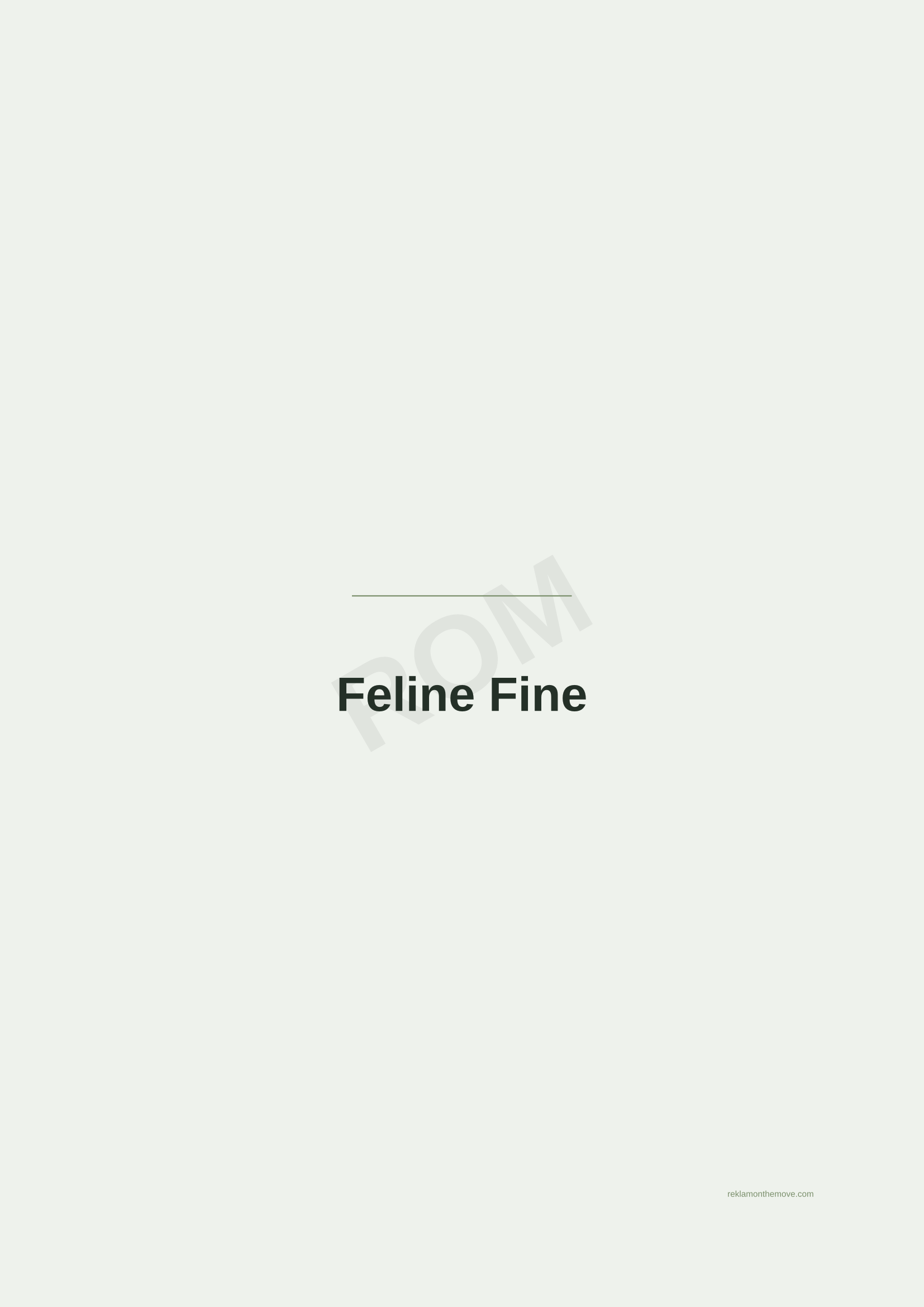 Feline Fine · Adaçayı — ROM dijital ürün önizlemesi (filigranlı)